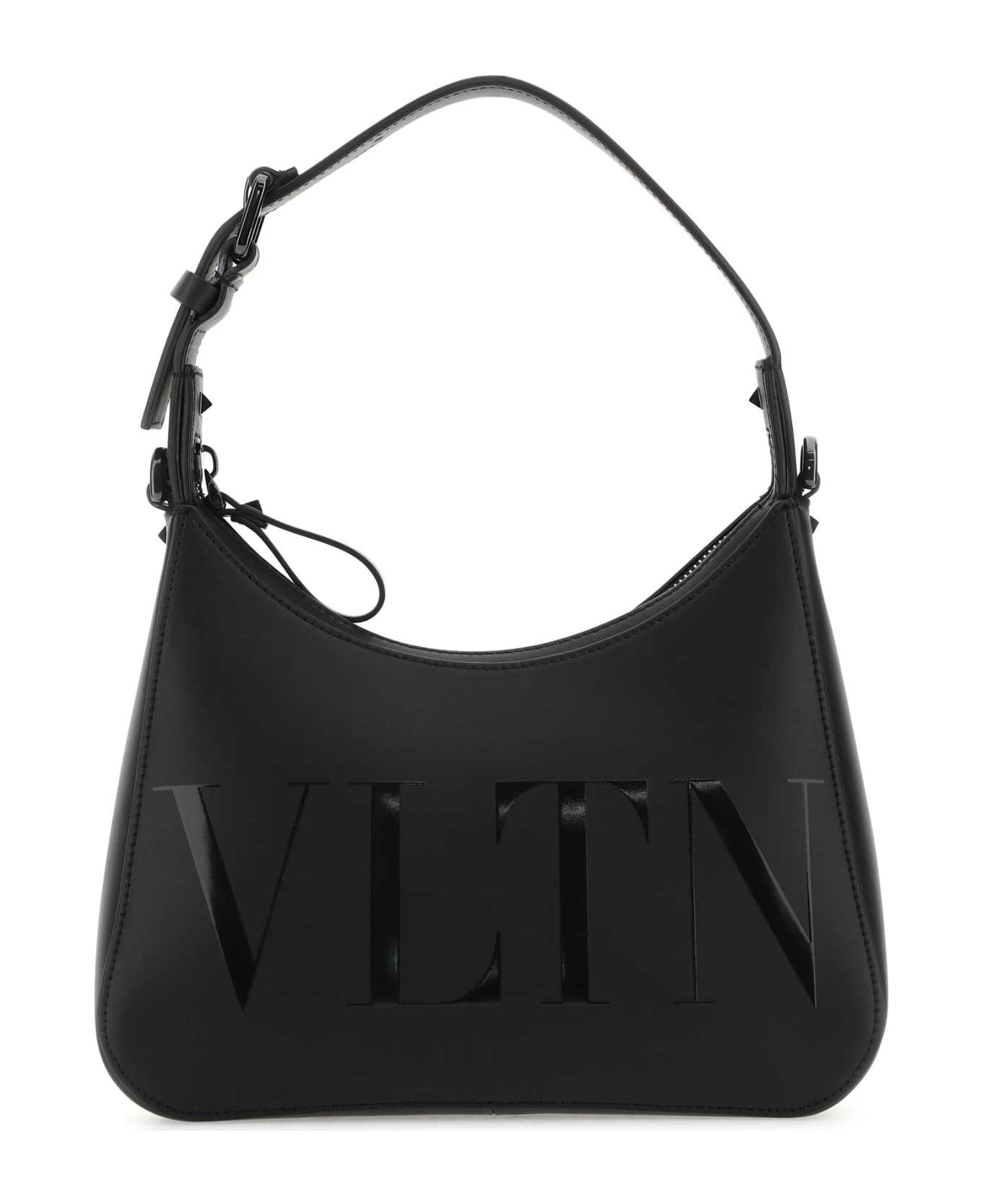 Valentino Garavani Black Leather Vltn Handbag - 0NO トートバッグ