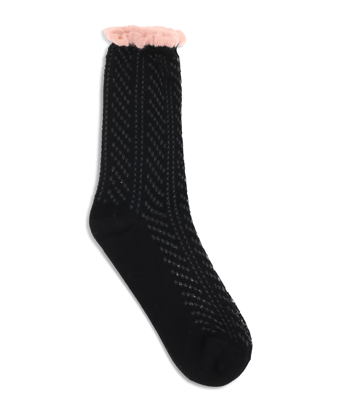 Forte_Forte Perforated Design Socks