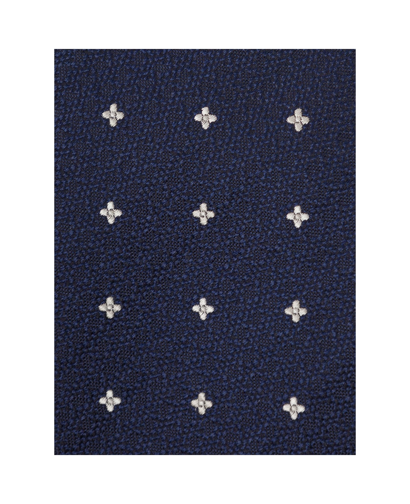 Tagliatore Blue Tie With Floiwer Embroidery In Silk Man - Blu