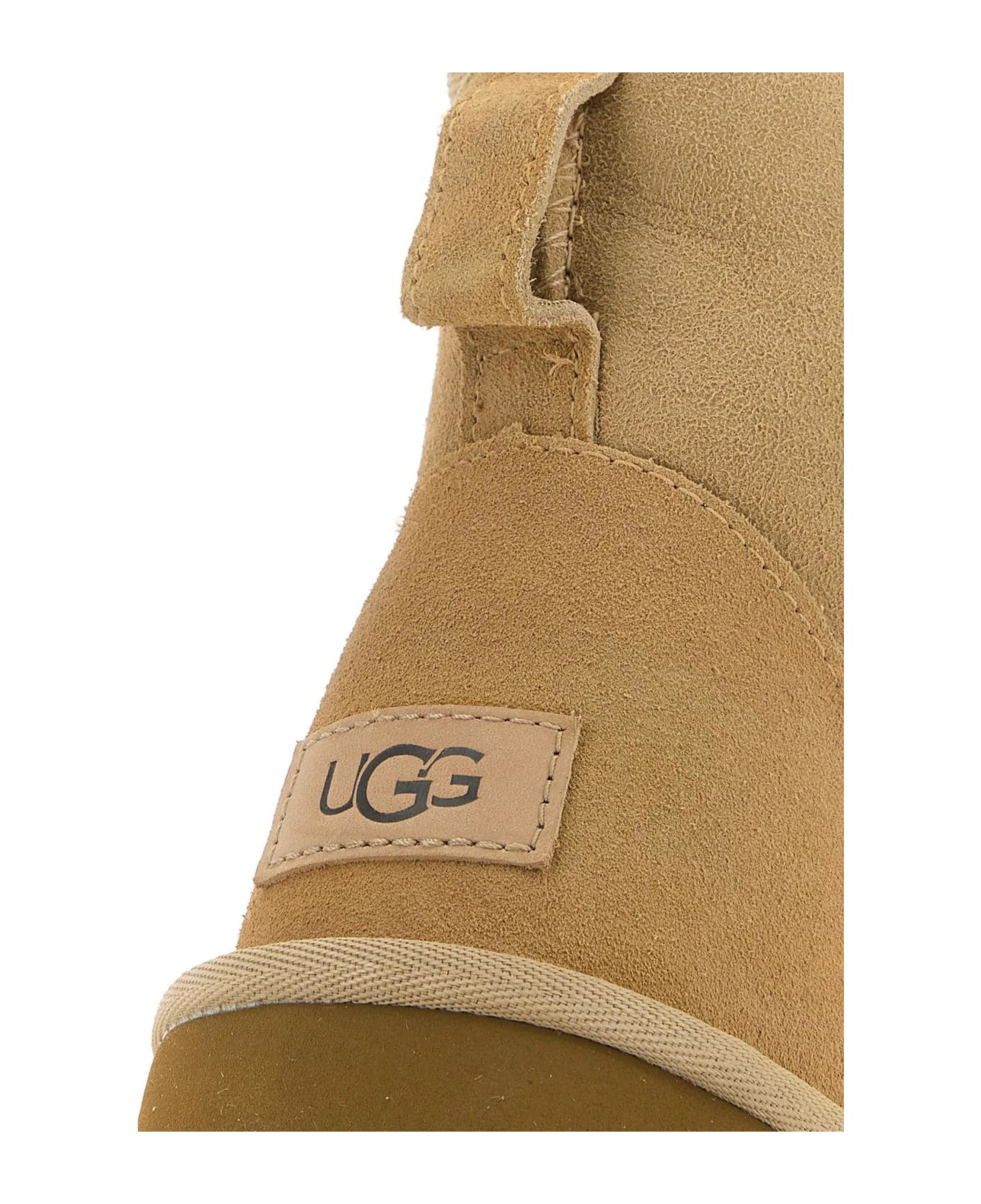 UGG Sand Suede Classic Ultra Mini Ankle Boots - Beige ブーツ