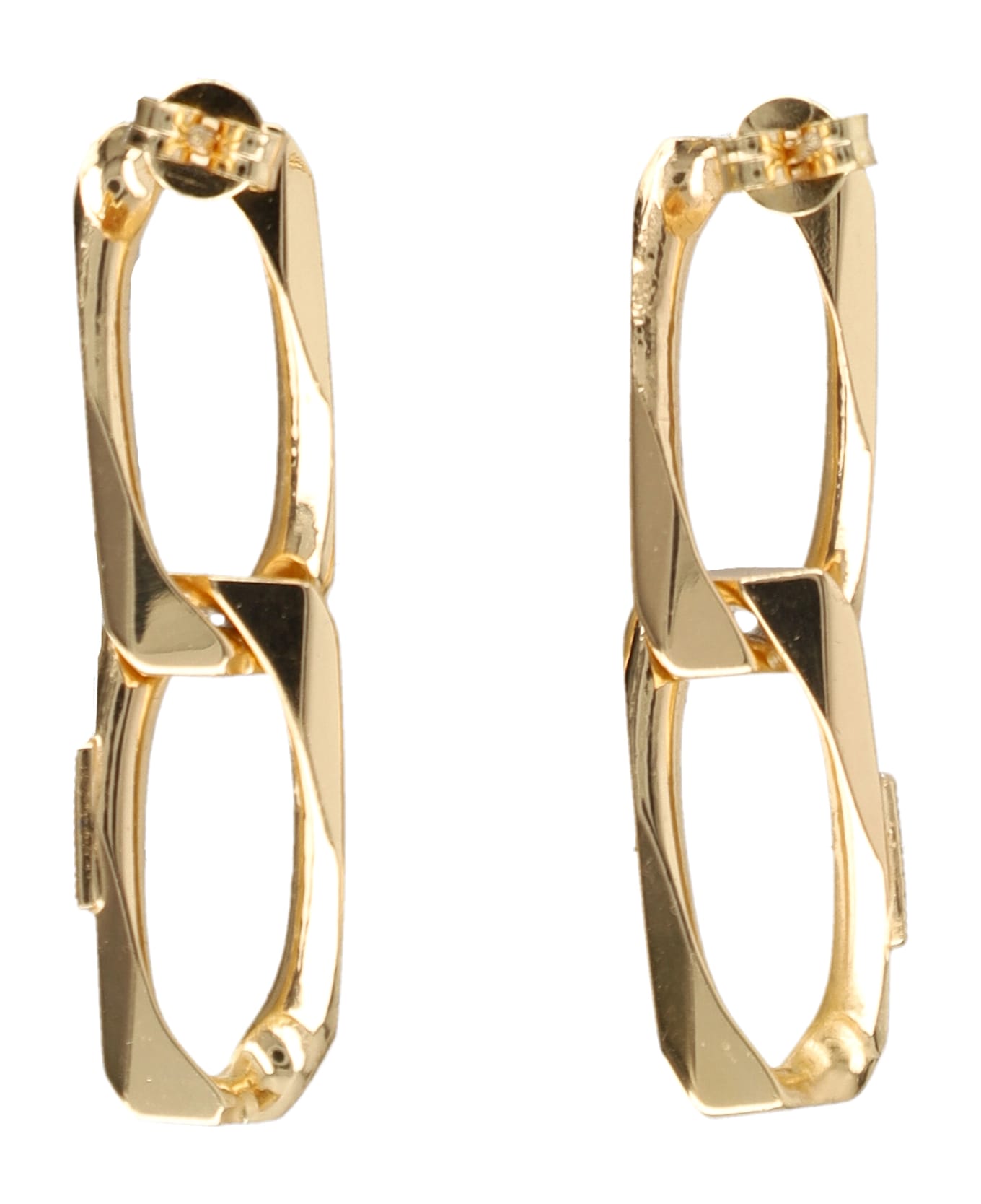 Emanuele Bicocchi Gold-plated Silver Chain Link Earrings - GOLD