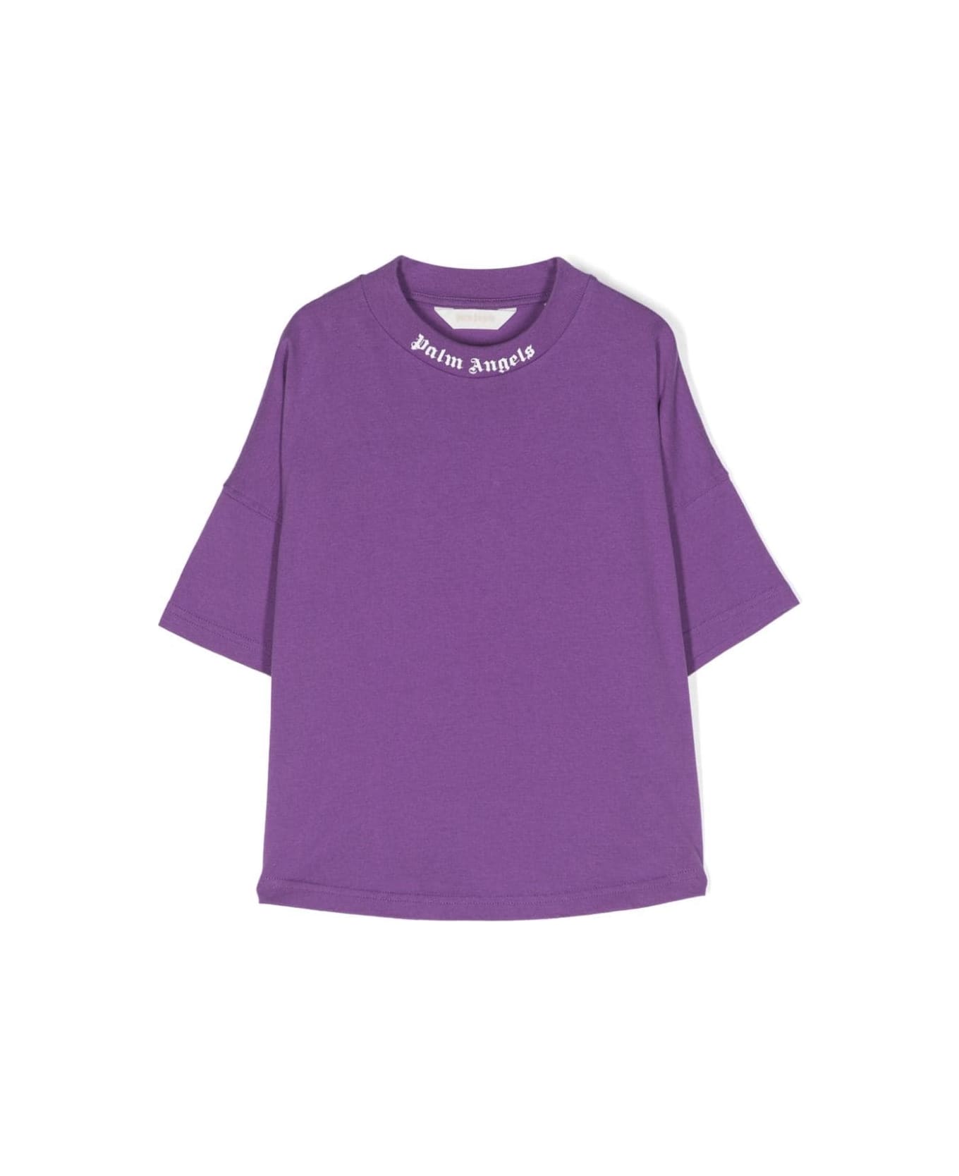 Palm Angels Purple T-shirt With Classic Logo - Purple