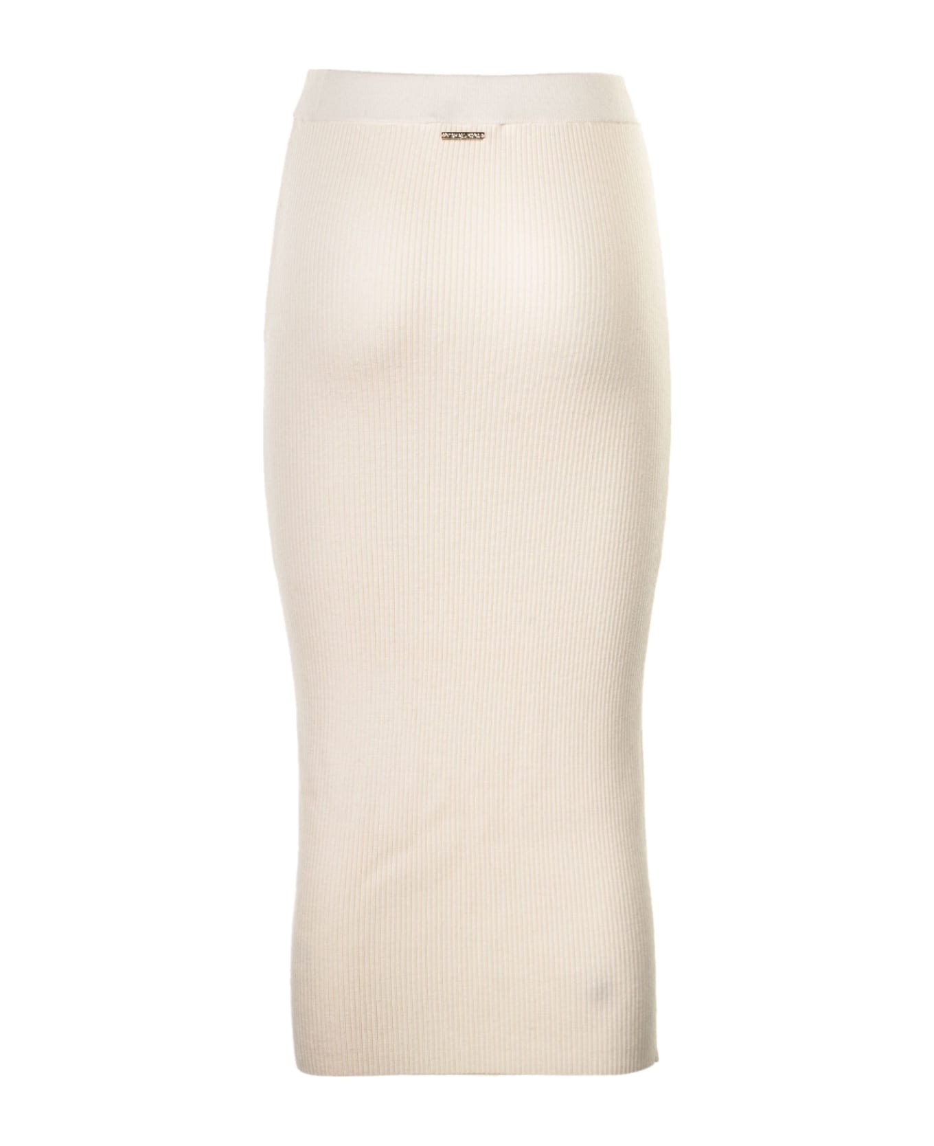 Michael Kors High Waisted Knitted Skirt - BONE