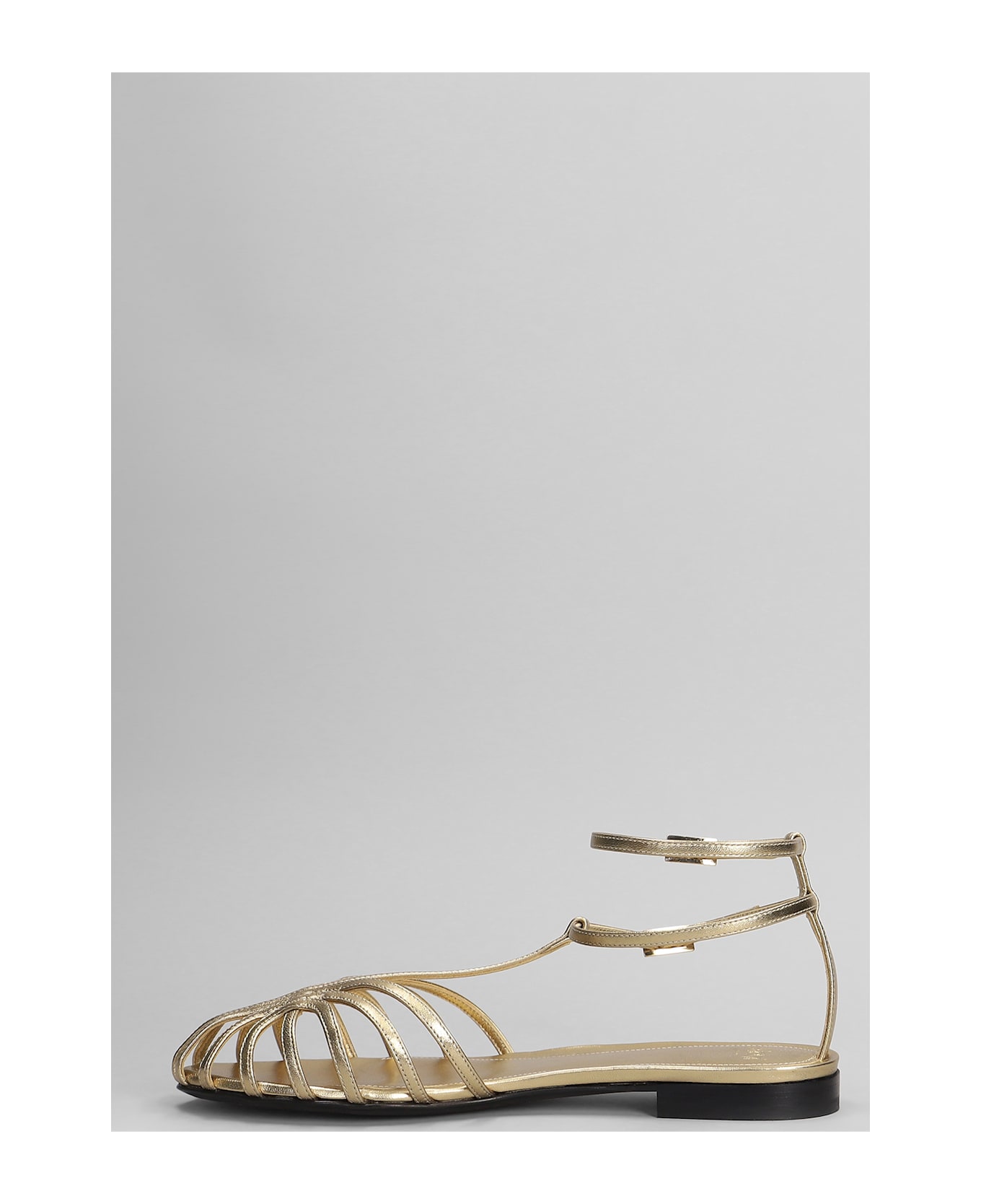 Alevì Elena 005 Flats In Gold Leather - gold