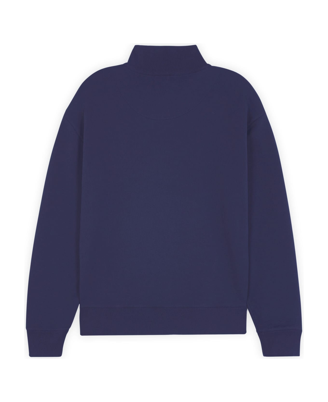 Maison Kitsuné Fox Head Patch Comfort Half Zip Sweatshirt - Ink Blue フリース