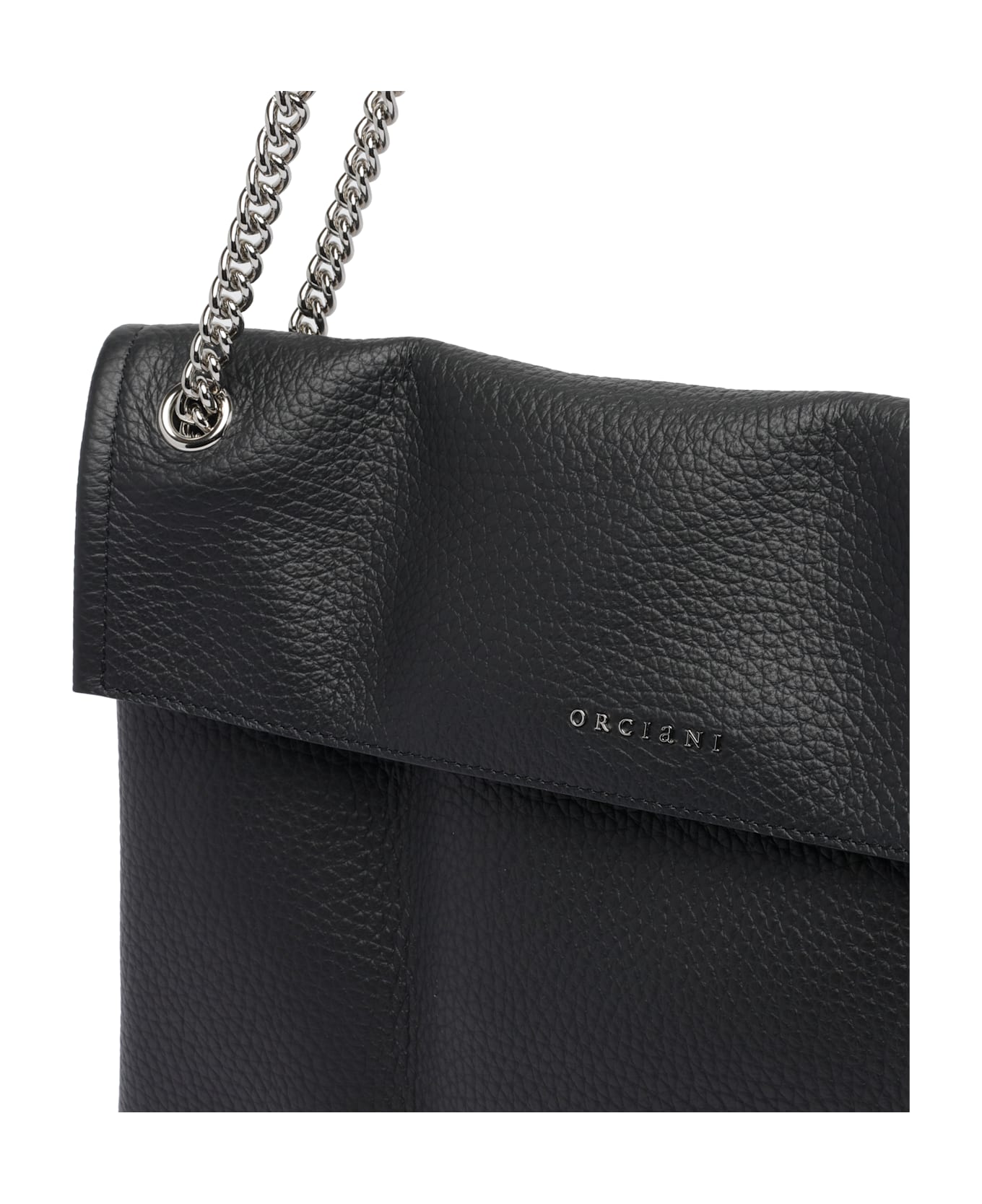 Orciani Logo Shoulder Bag - Black