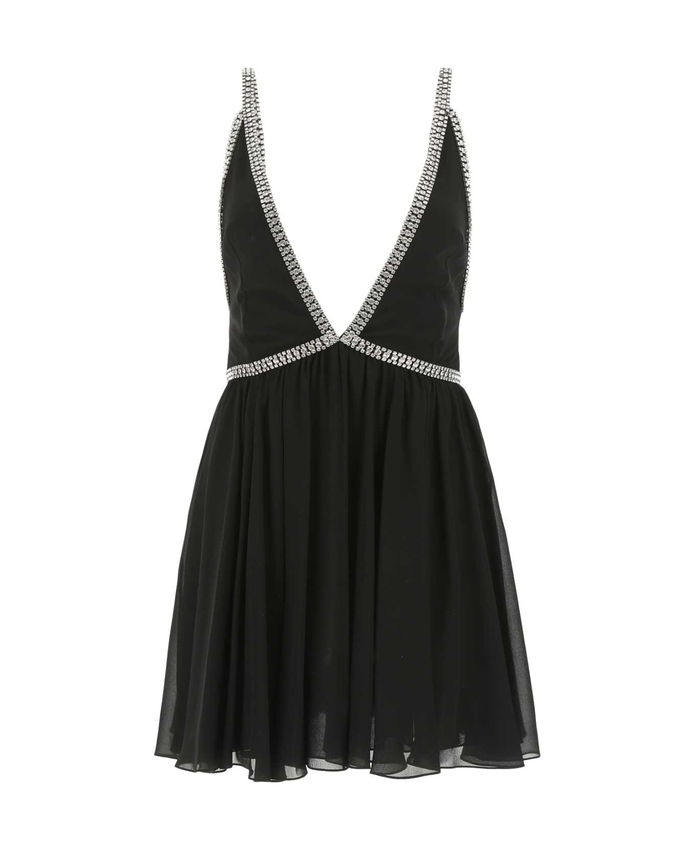 Saint Laurent Black Crepe Mini Dress - 1000 ワンピース＆ドレス