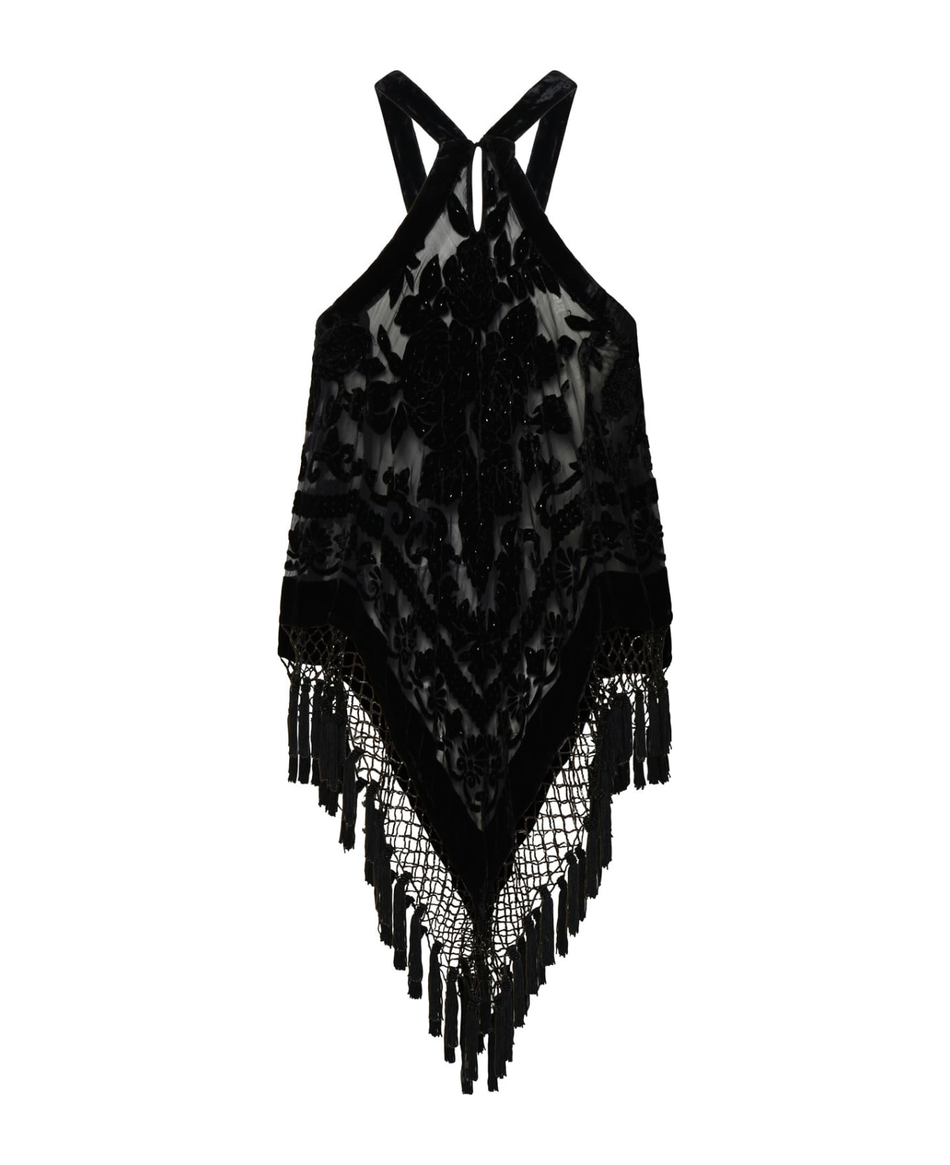 Isabel Marant 'ziggy' Black Silk Blend Top - Black