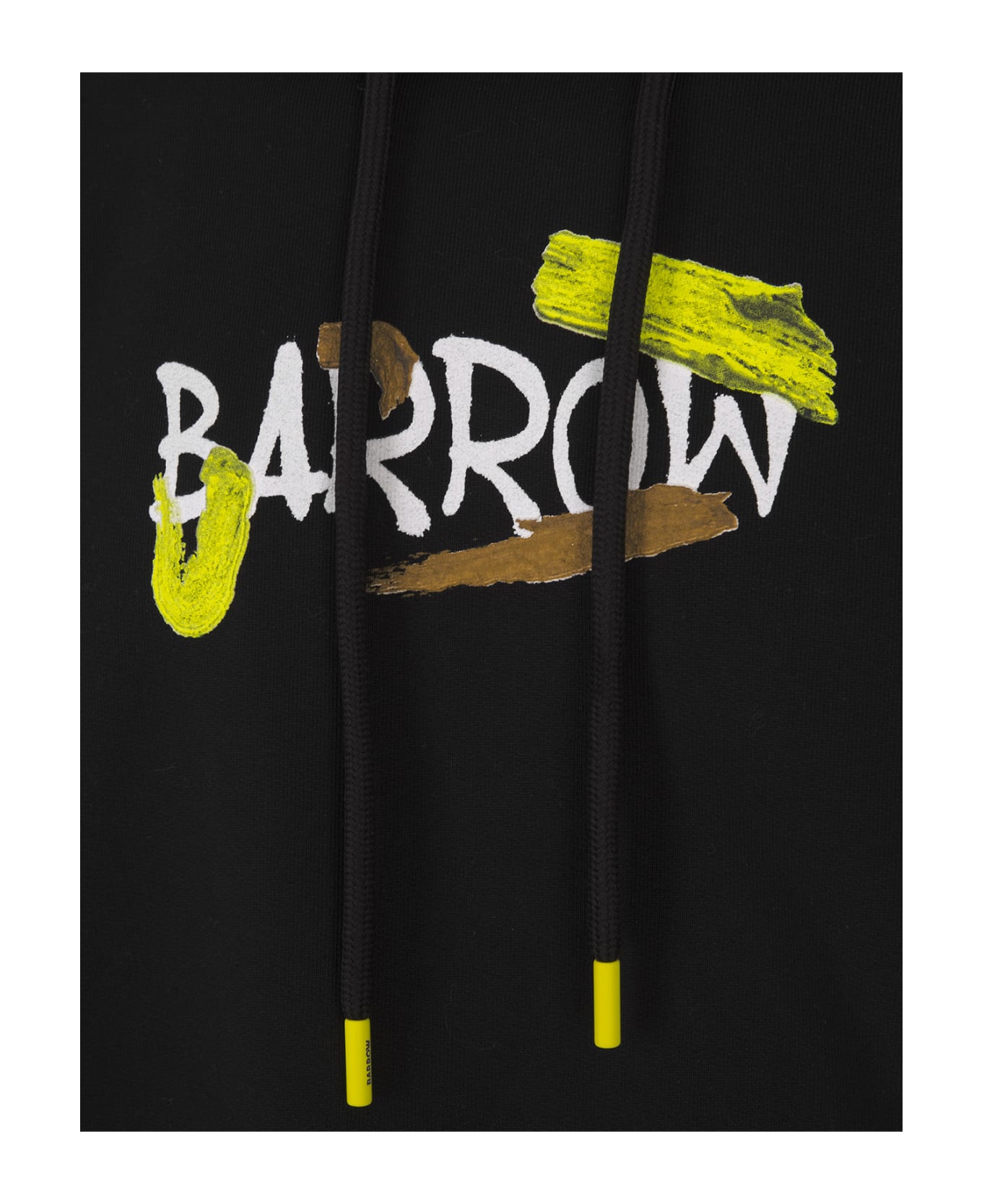Barrow Black Hoodie With Lettering And Graphic Print - Black