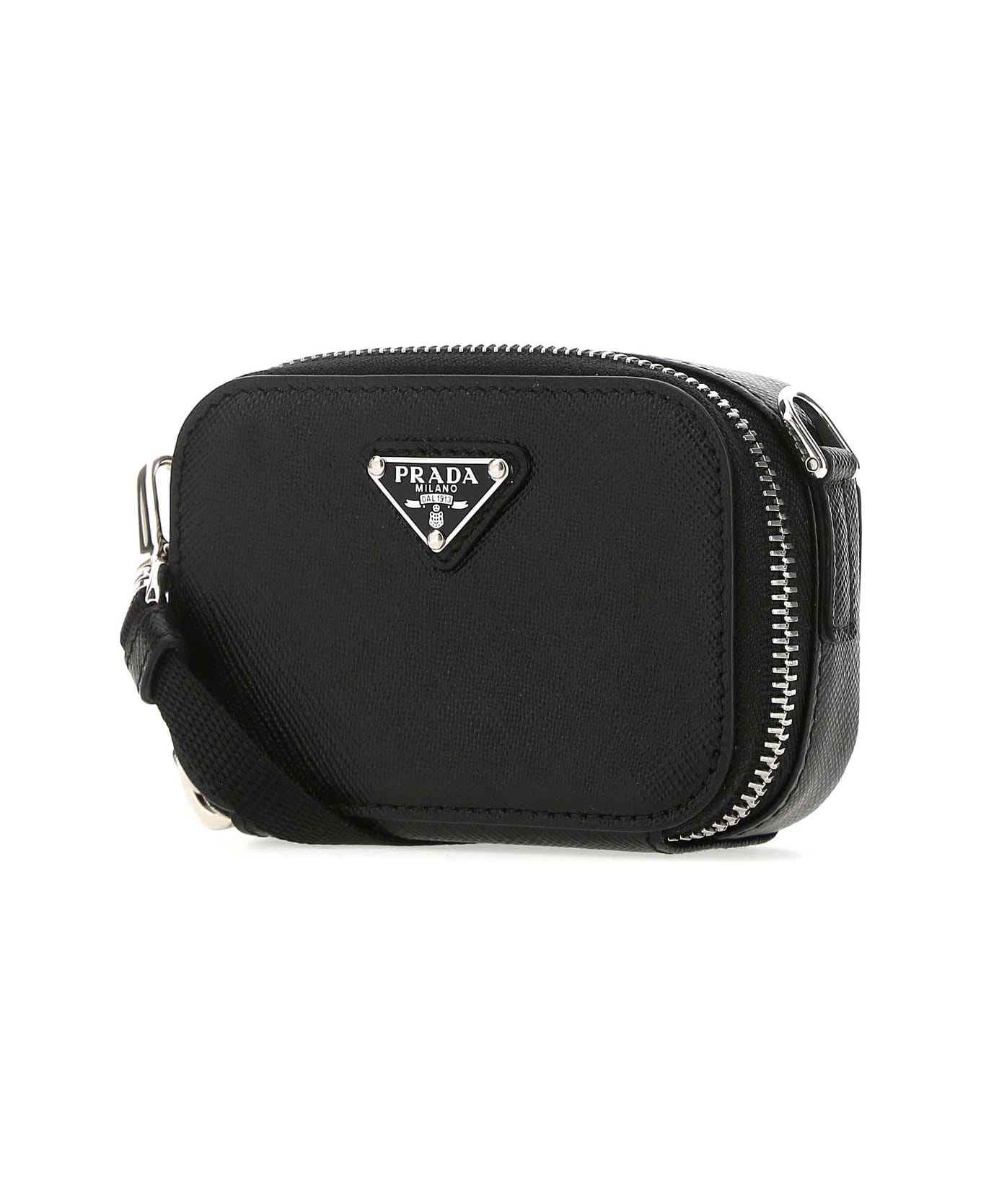 Prada Black Leather Crossbody Bag - F0002