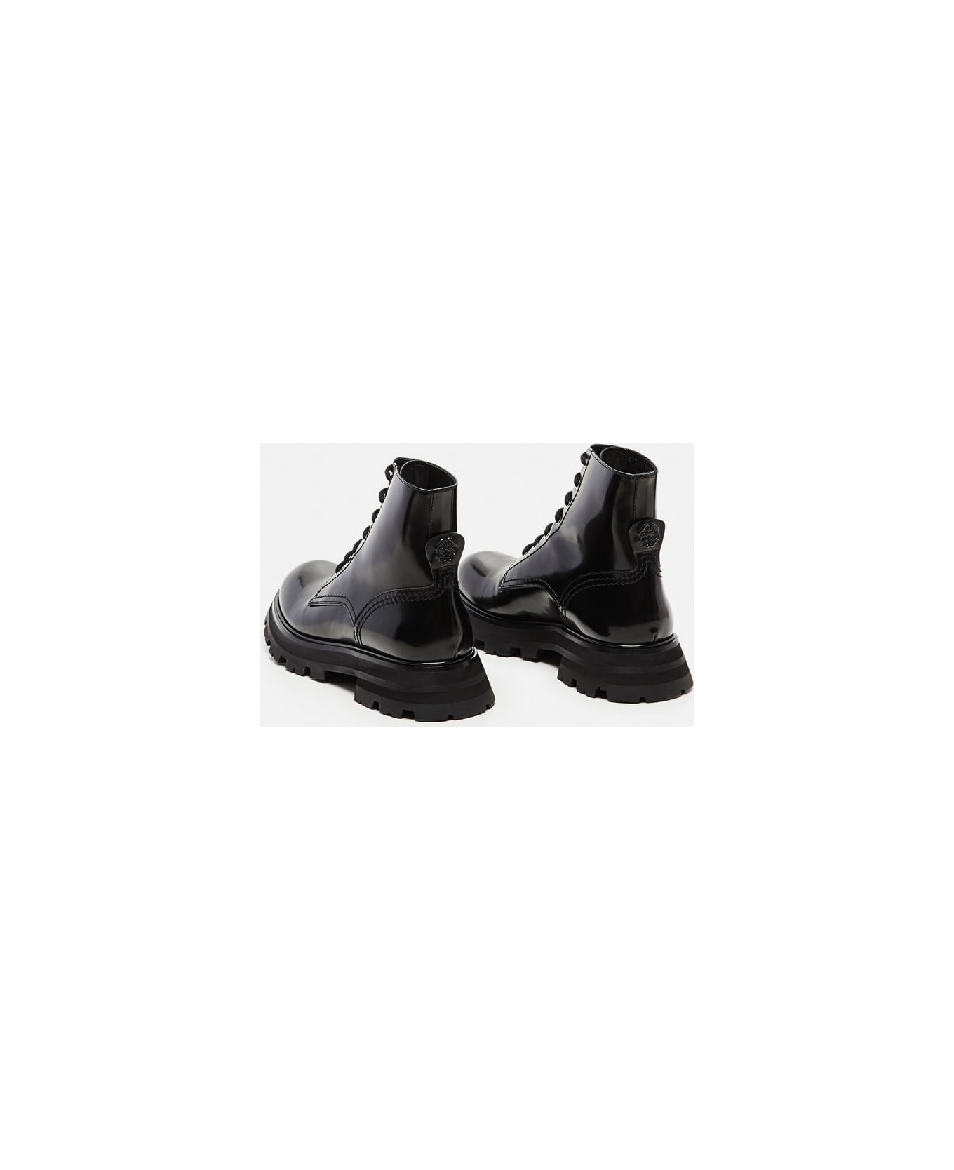 Alexander McQueen Laced Combat Boots - Black