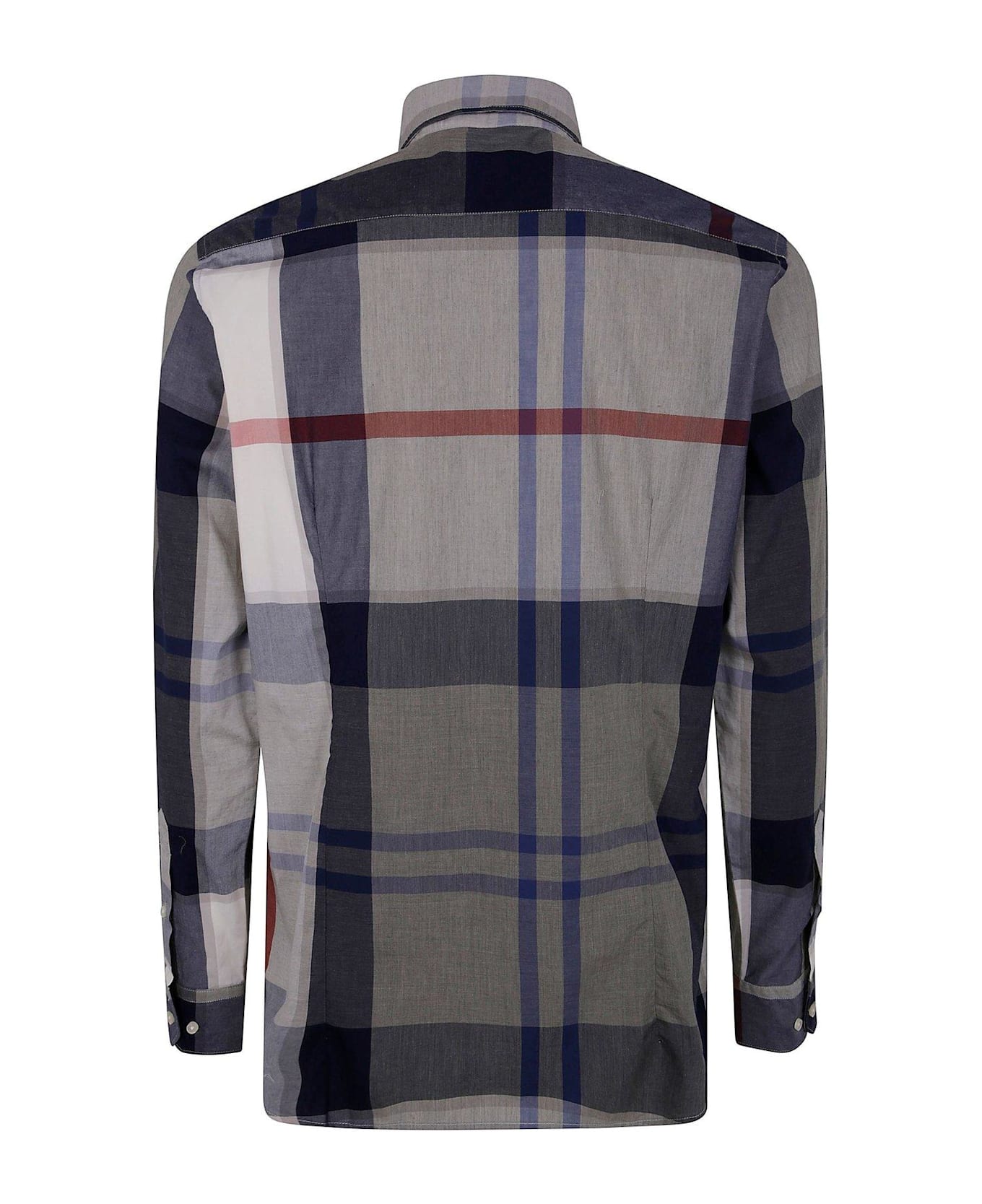 Barbour Harries Check Pattern Long Sleeved Shirt - Bleached Pine Tartan