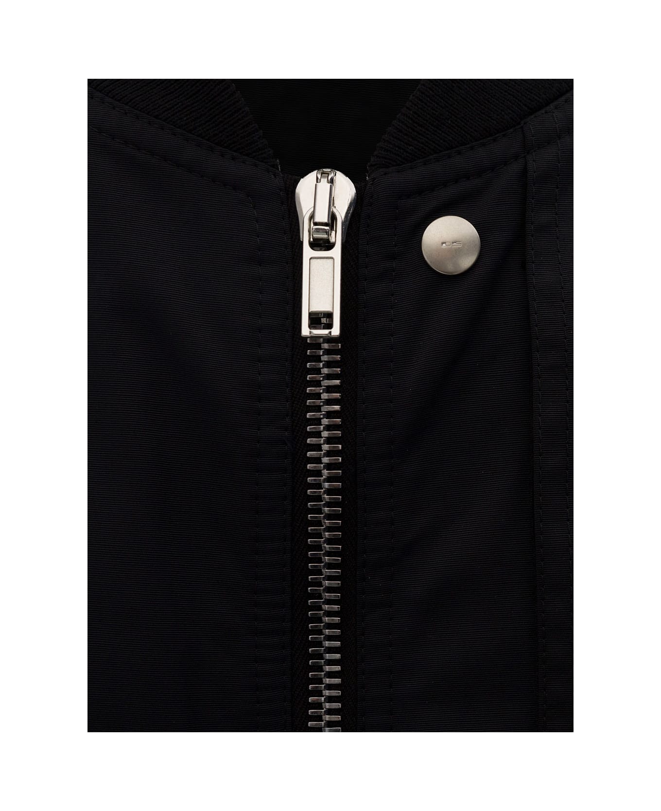DRKSHDW Black Bomber Jacket With Flap Pockets In Cotton Blend Man - Black