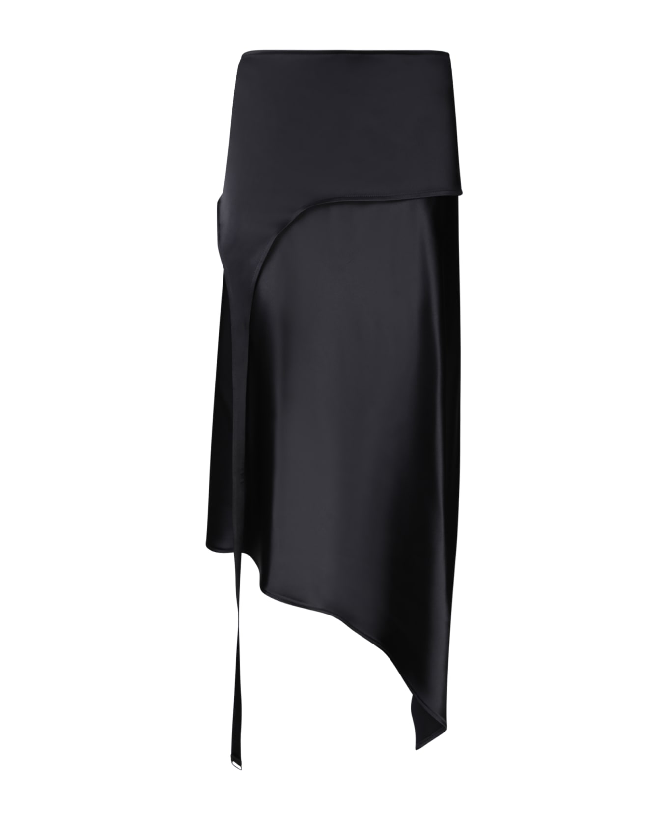 SSHEENA Midi Asymmetric Skirt - Black