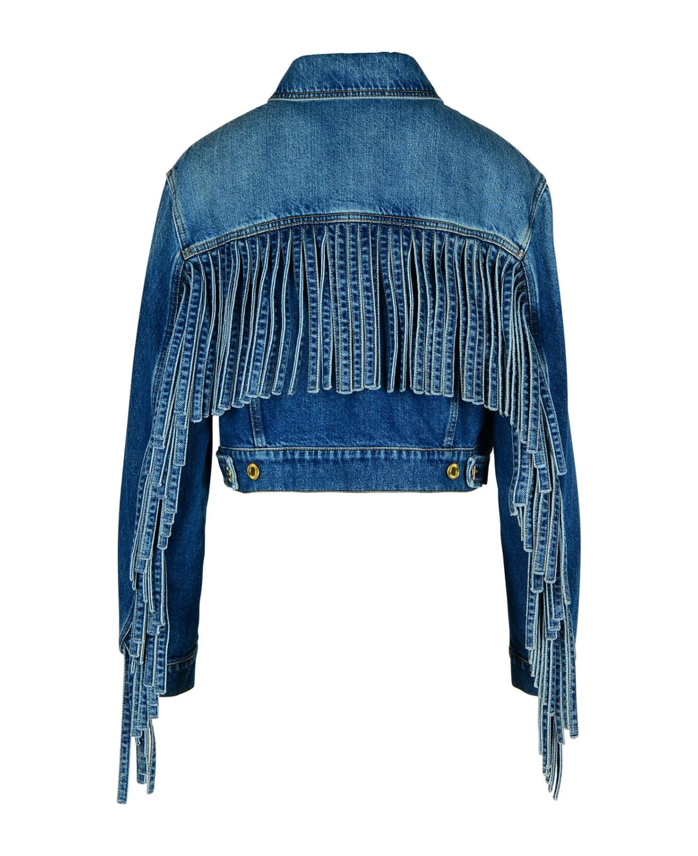 Moschino Blue Cotton Jeans Jacket - Blue