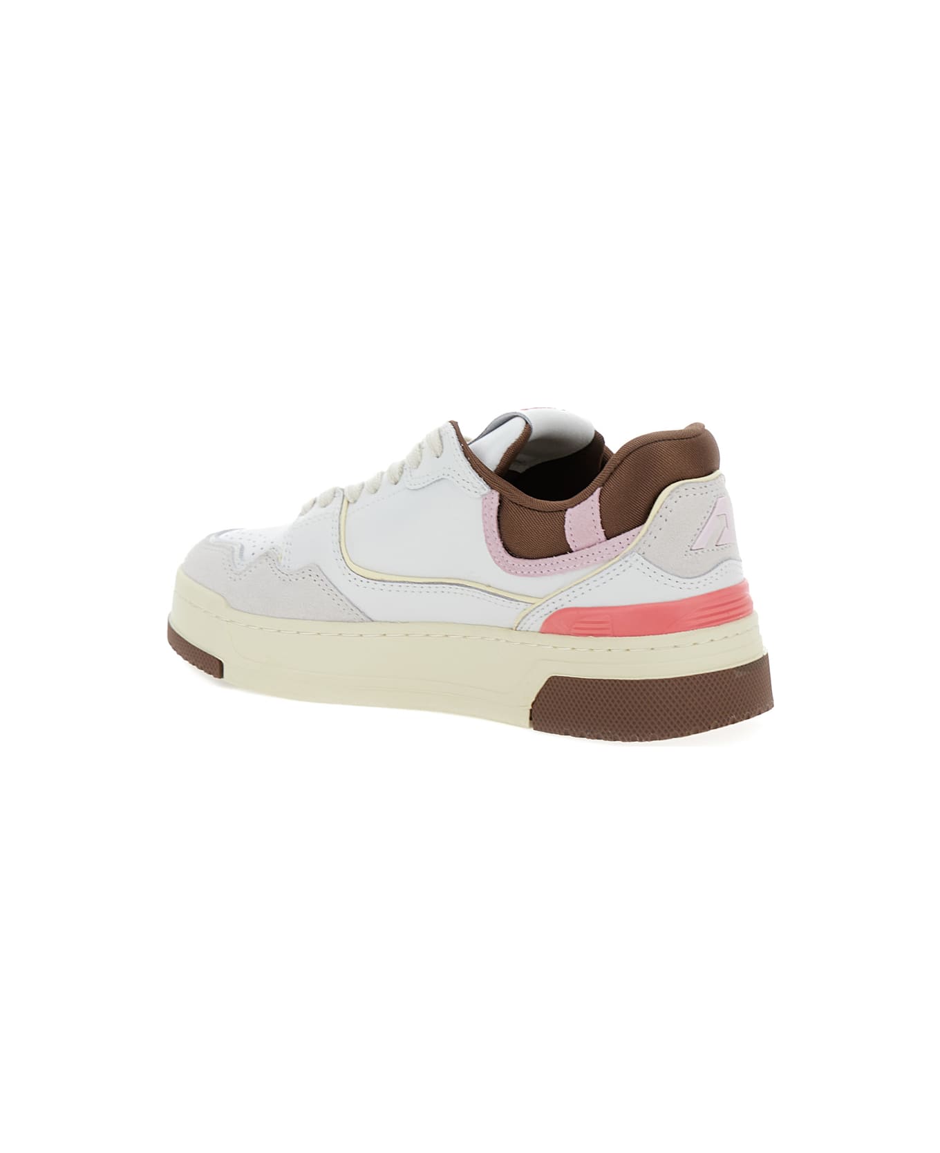 Autry Multicolor Low Top Sneakers With Logo Patch In Leather Woman - Multicolor