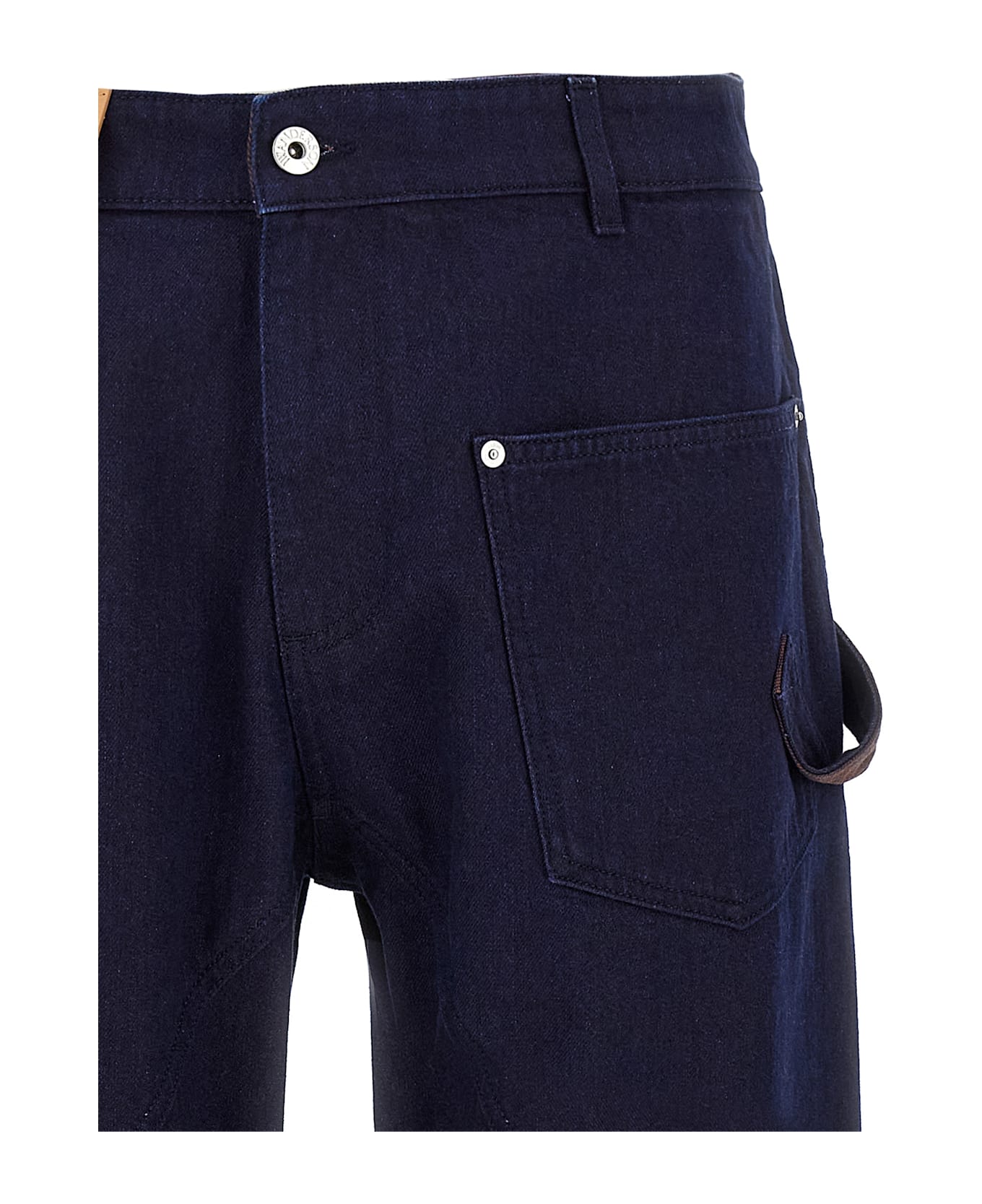 J.W. Anderson 
turn Up Twisted Workwear
 Jeans - BLUE