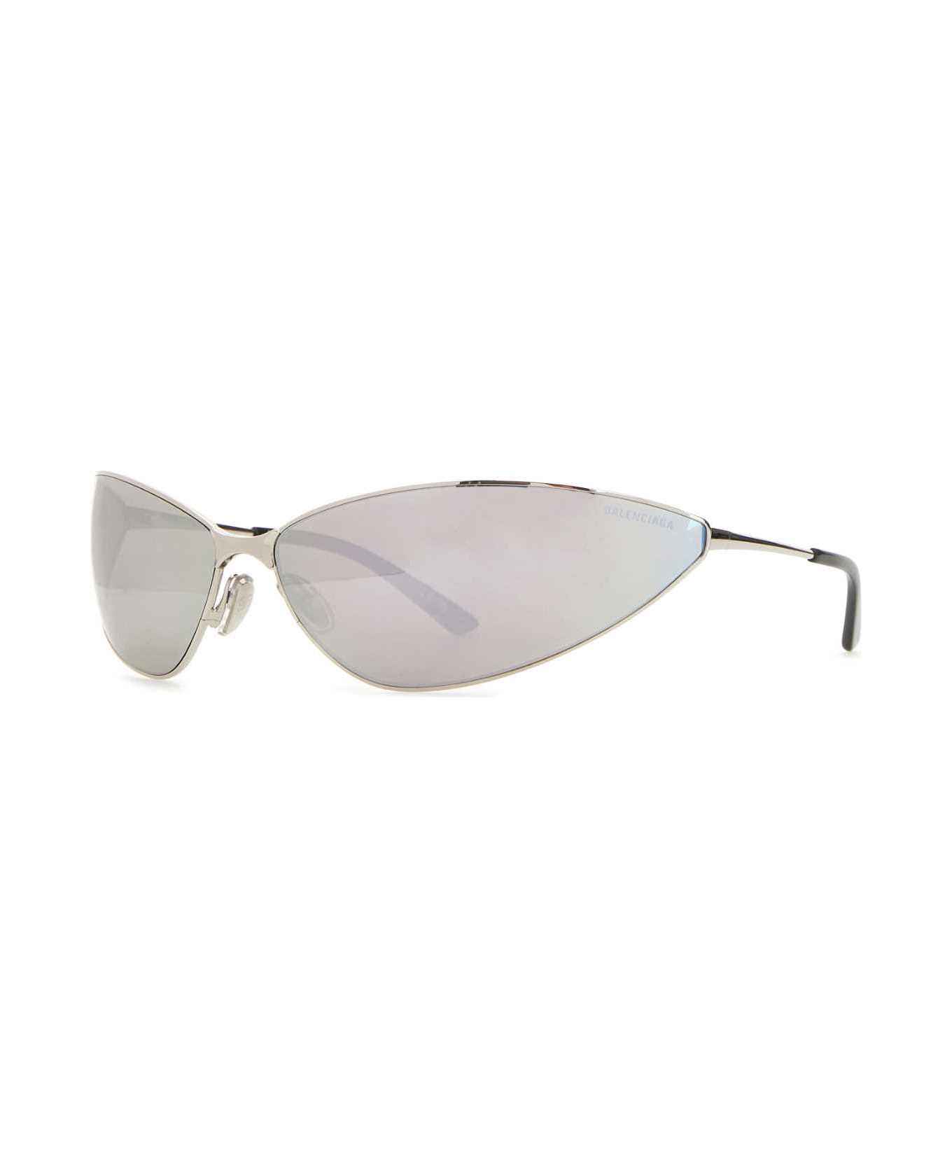 Balenciaga Silver Metal Razor Sunglasses - SILVER