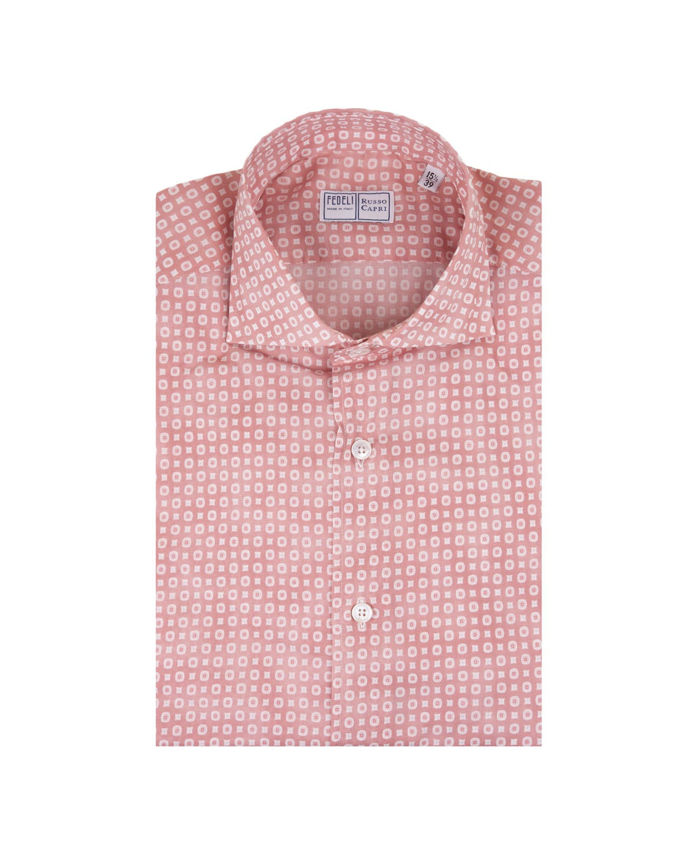 Fedeli Sean Shirt In Pink Printed Panamino - Pink シャツ