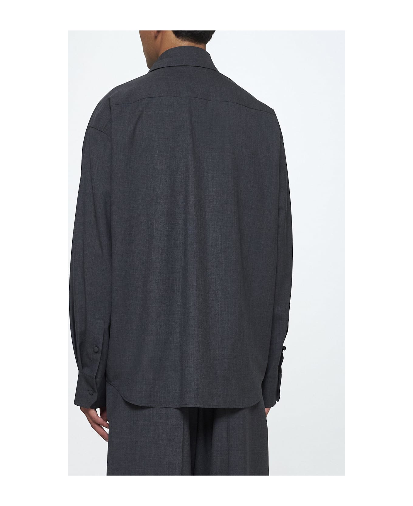 Valentino Wool Shirt - Grigio Melange