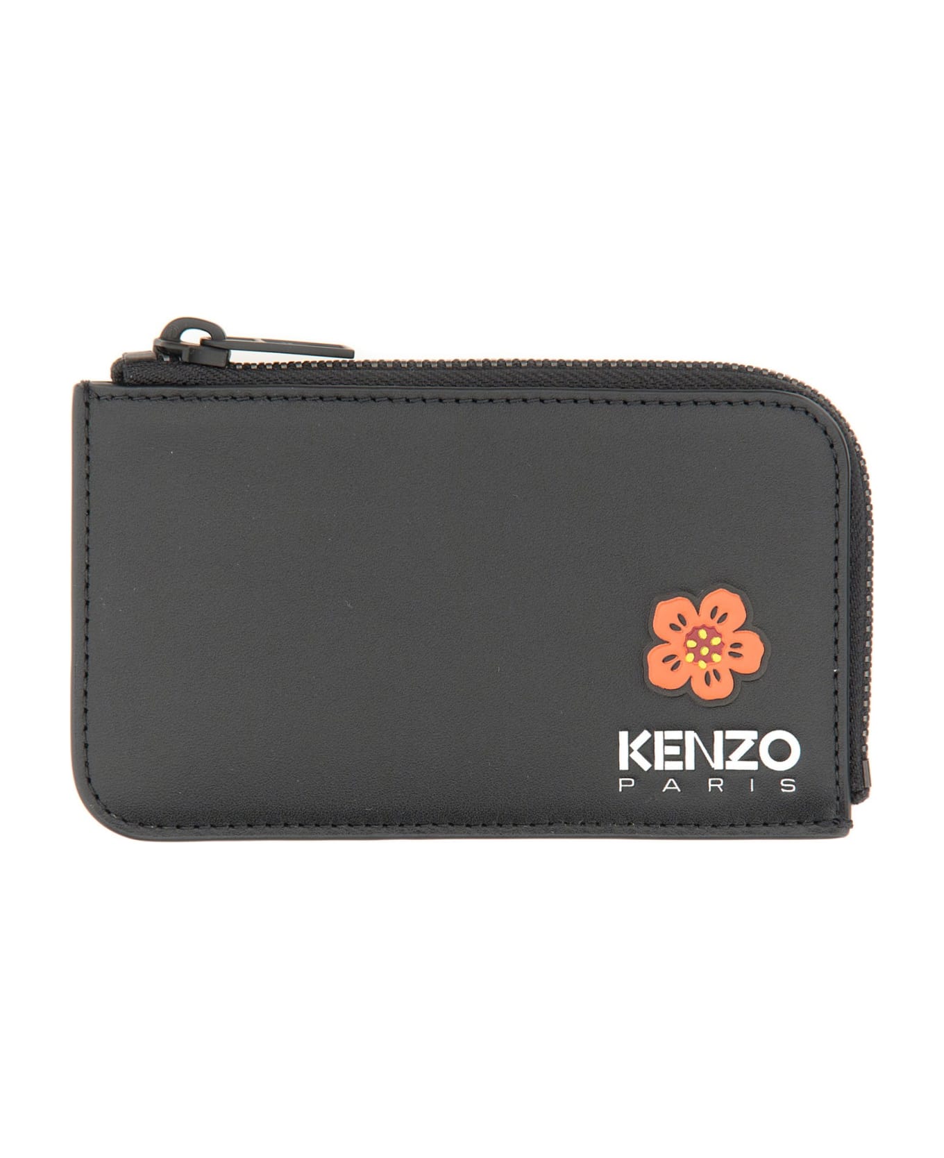 Kenzo Leather Card Holder - Black 財布