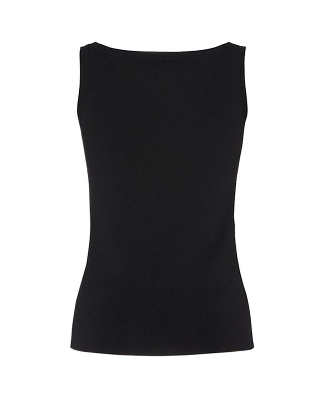Max Mara Sleeveless Knitted Top - Black