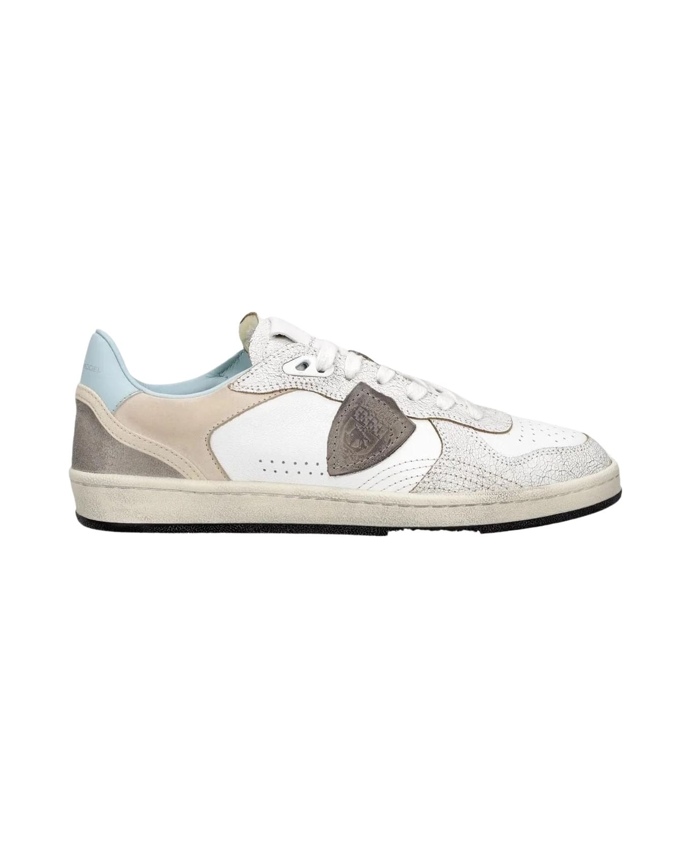 Philippe Model Veau Crackle Blanc Ciel - WHITE/BLUE