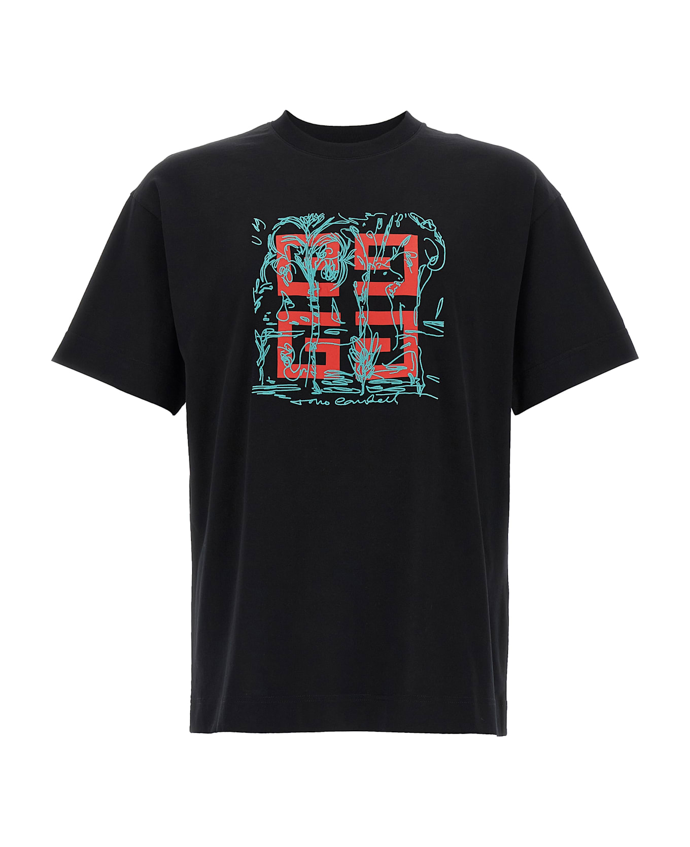 Givenchy Embroidery T-shirt - Black  