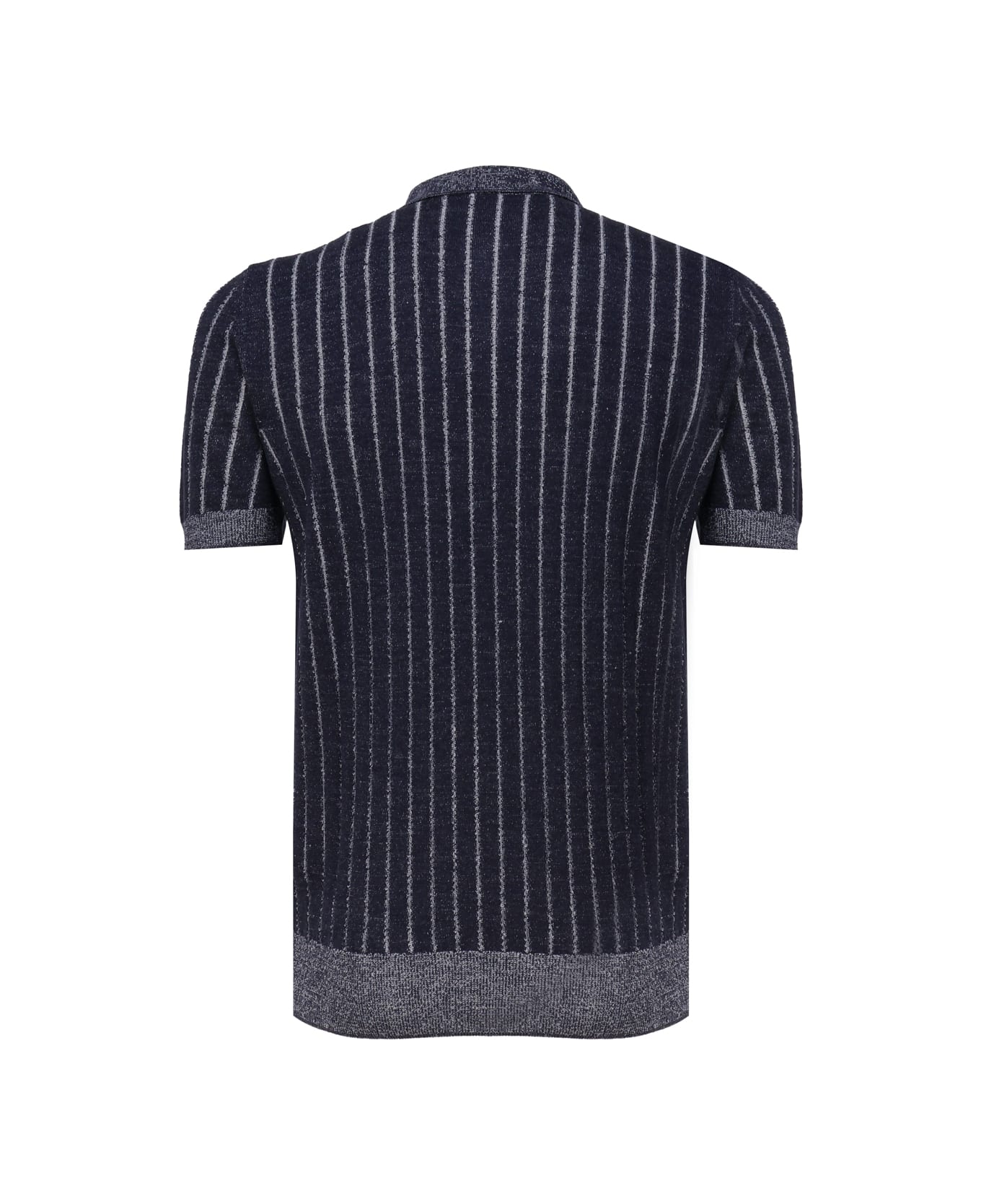 Eleventy Short-sleeved Polo Shirt - Blue, white