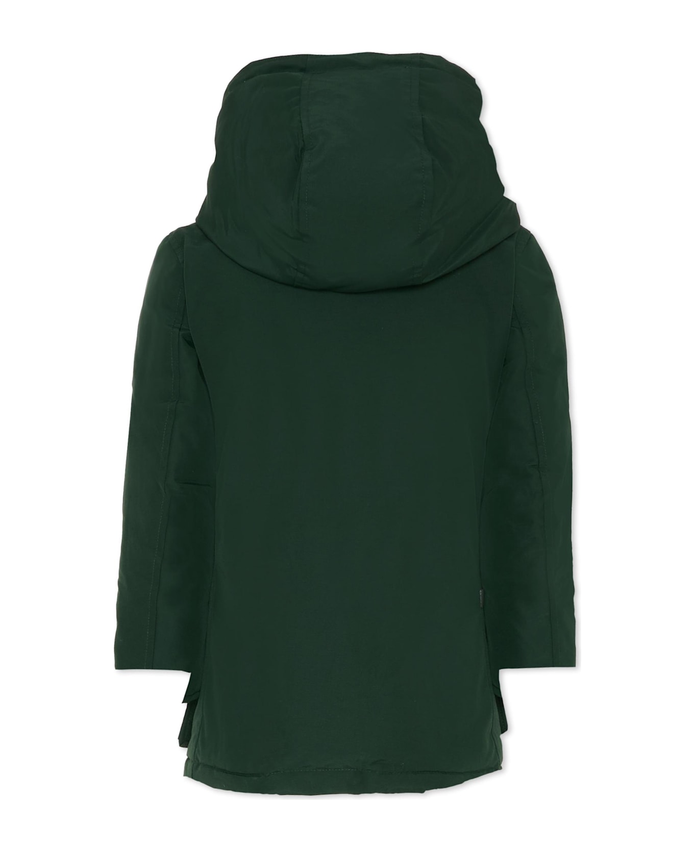 Woolrich Green Parka For Boy With Logo - Green