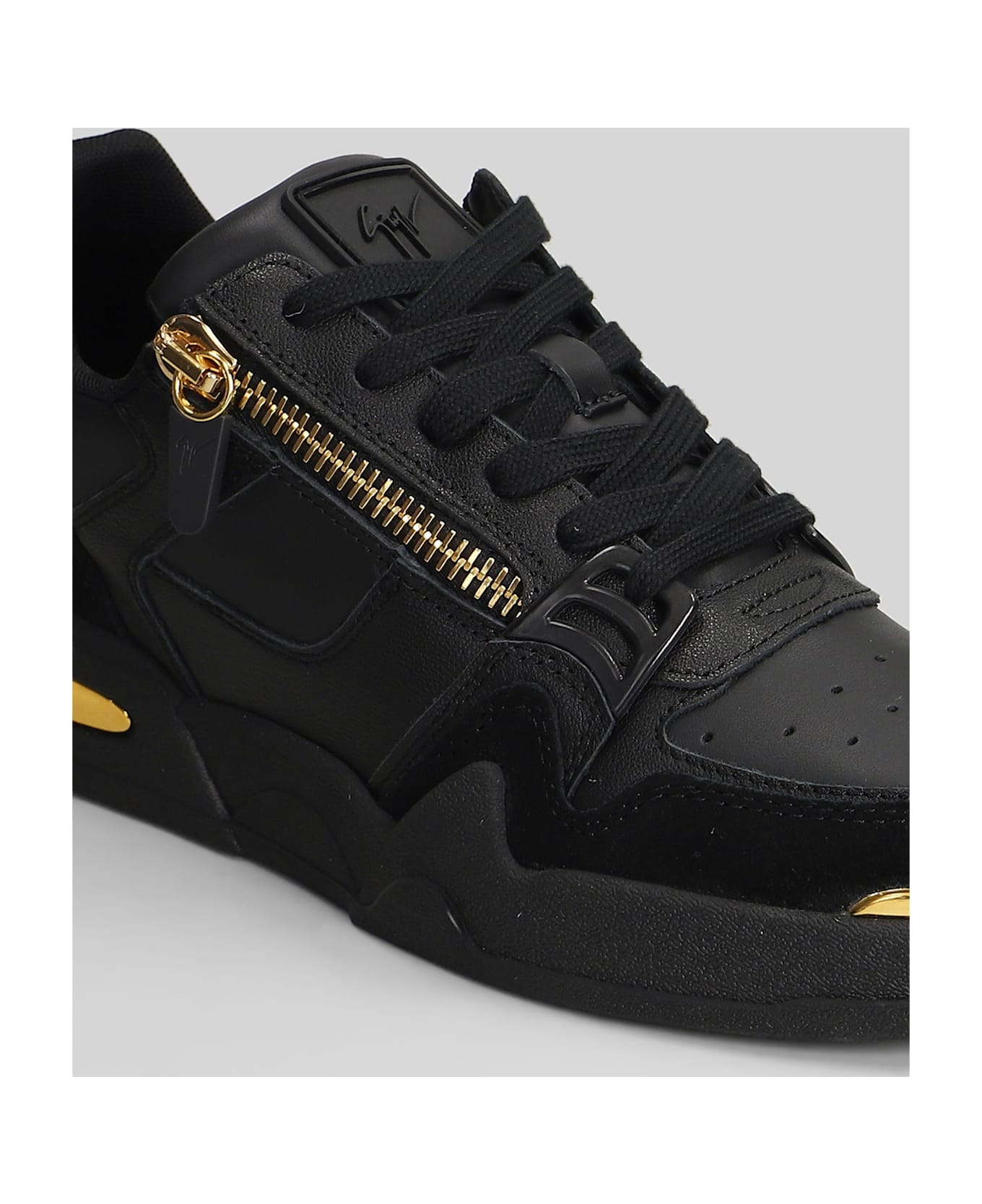 Giuseppe Zanotti Ghost Sneakers In Black Suede And Leather - black