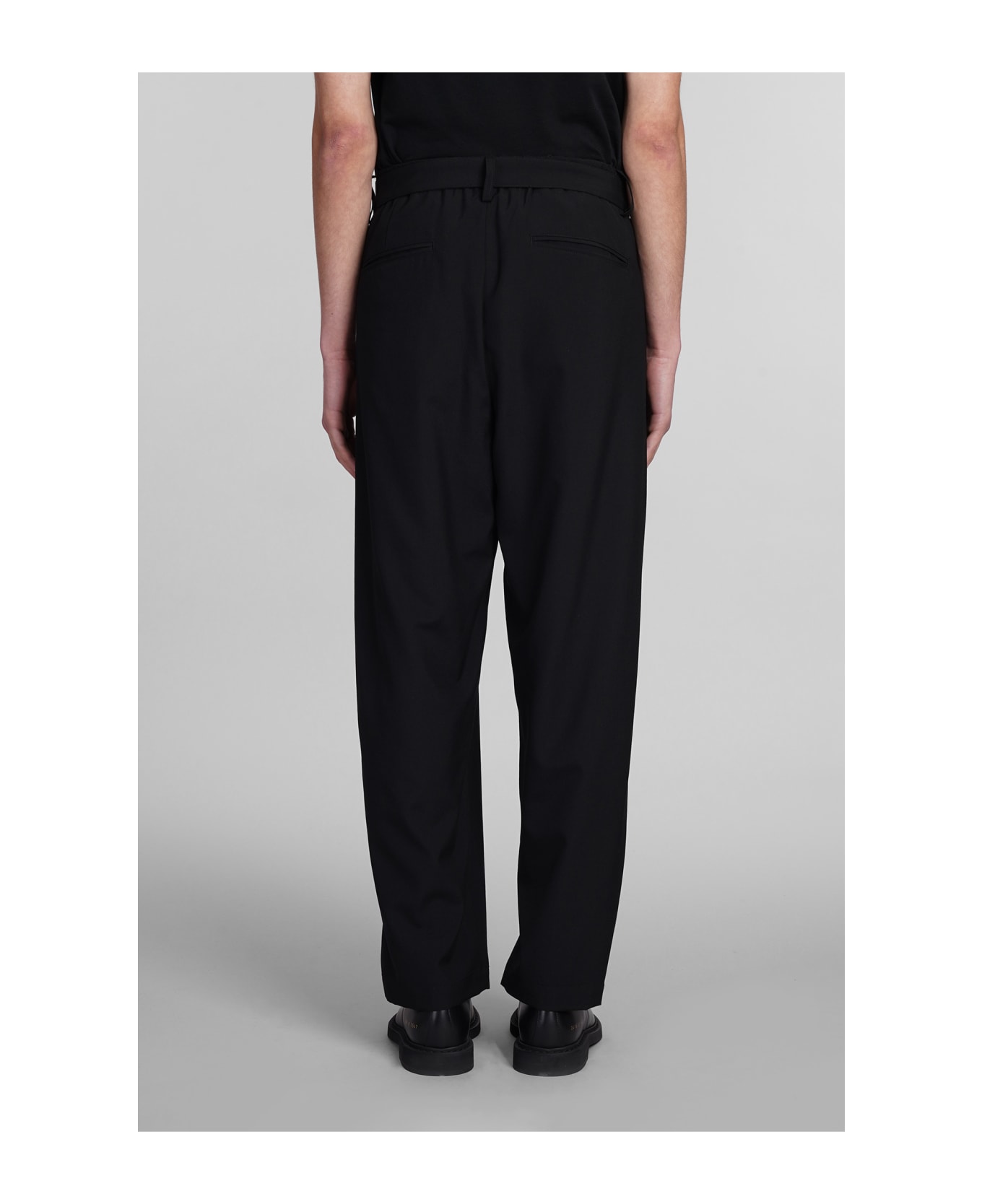 Attachment Pants In Black Wool - black