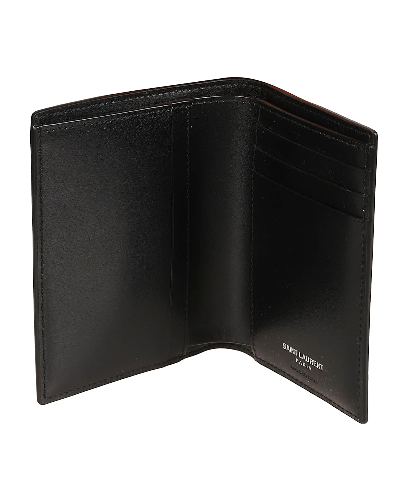 Saint Laurent Logo Vertical Wallet - NERO