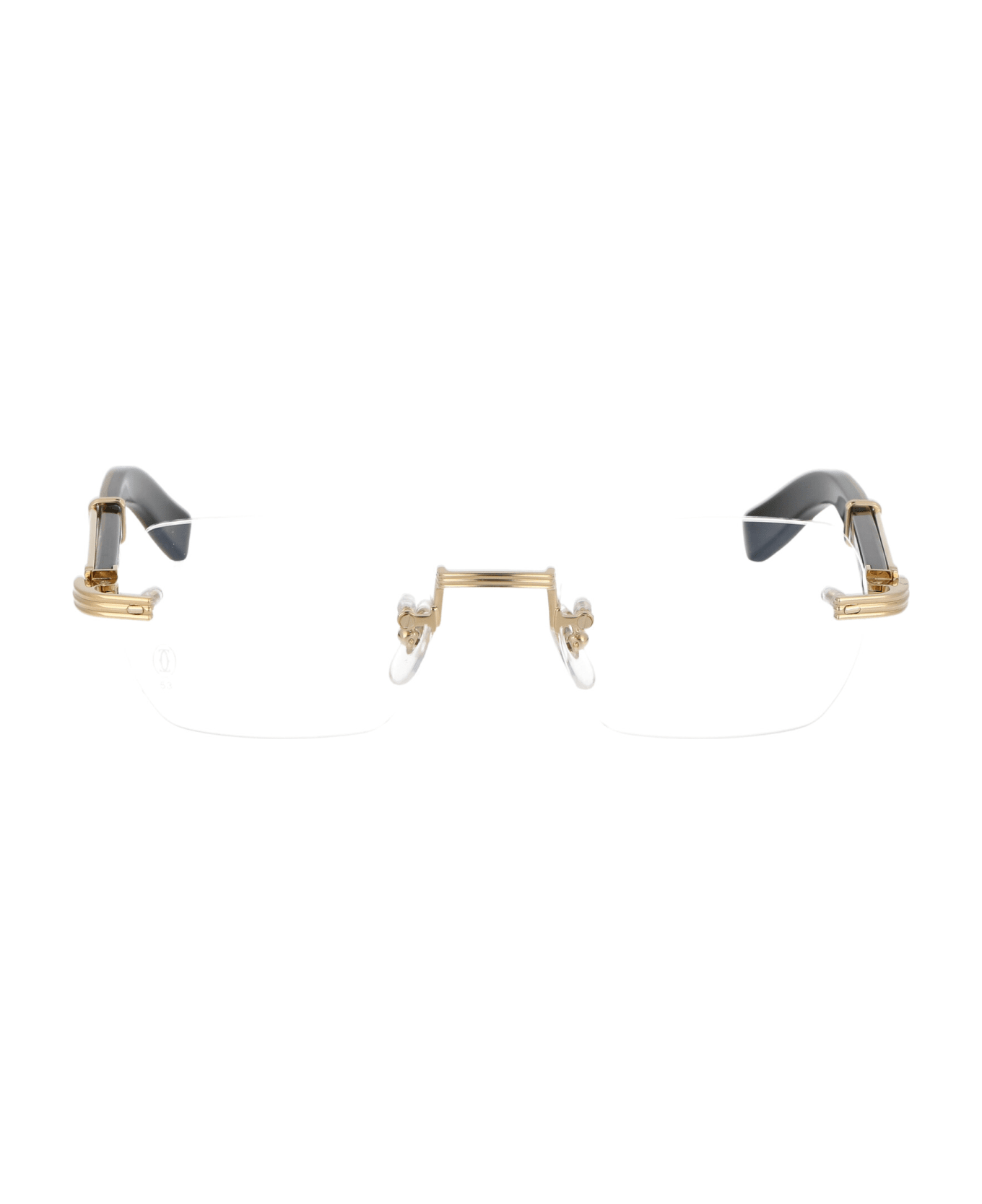 Cartier Eyewear Ct0377o Glasses - 003 GOLD WHITE TRANSPARENT