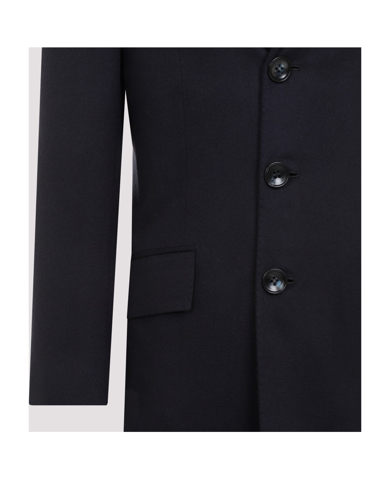 Kiton Luca Caban Coat - Blu