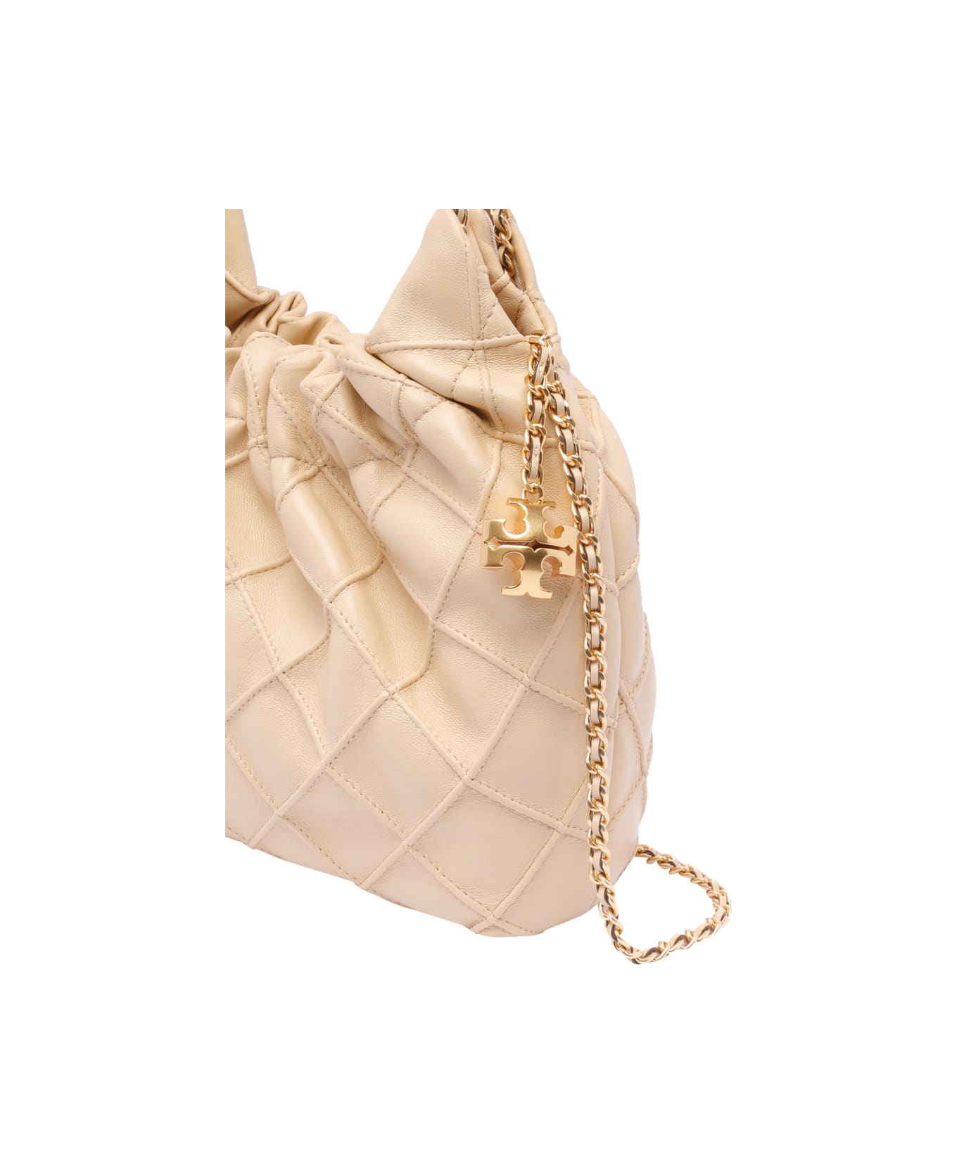 Tory Burch Mini Fleming Hobo Bag - Beige