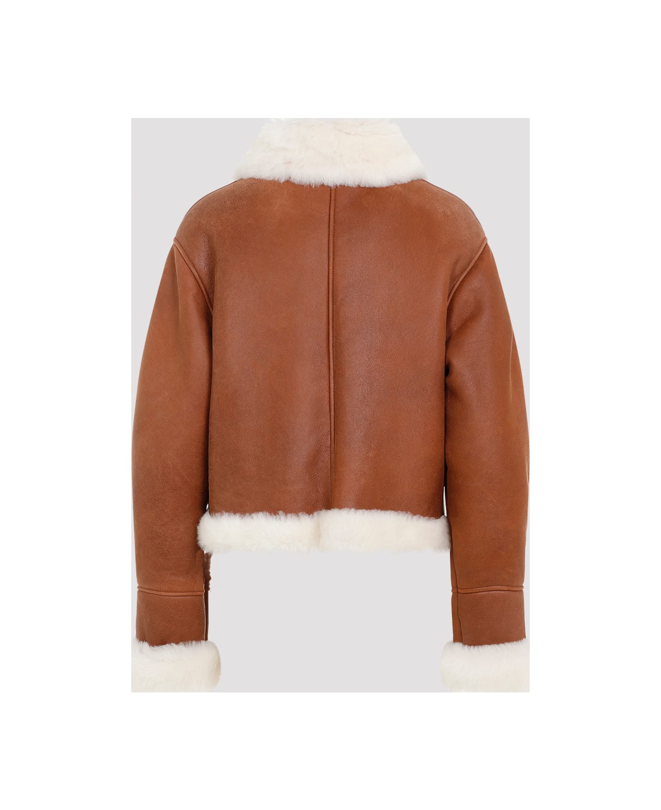 Loewe Long-sleeved Button-up Jacket - White Brown