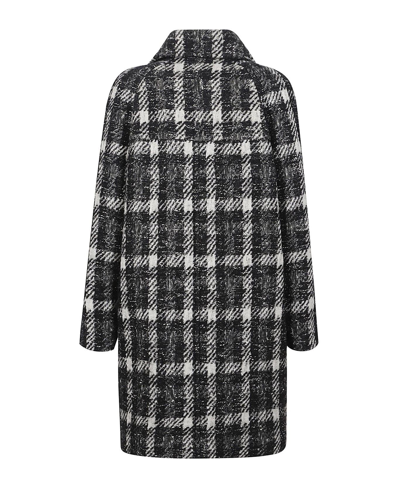 Fay Double Breasted Jacqueline Coat - Black