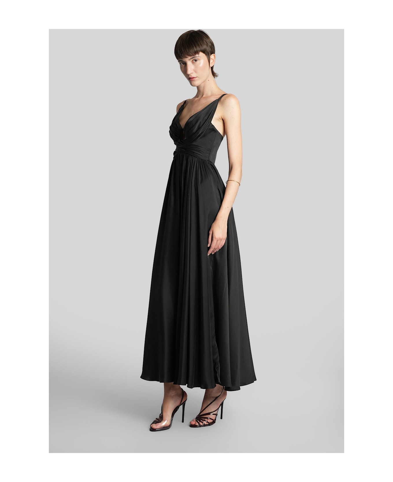 Zimmermann Long Dress In Black Silk - black