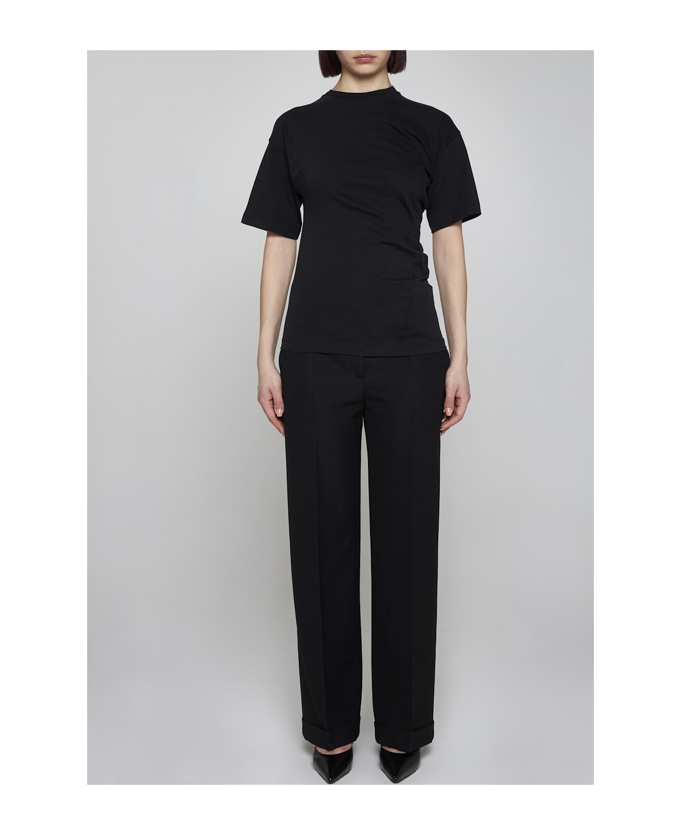 Totême Twisted Cotton T-shirt - Black