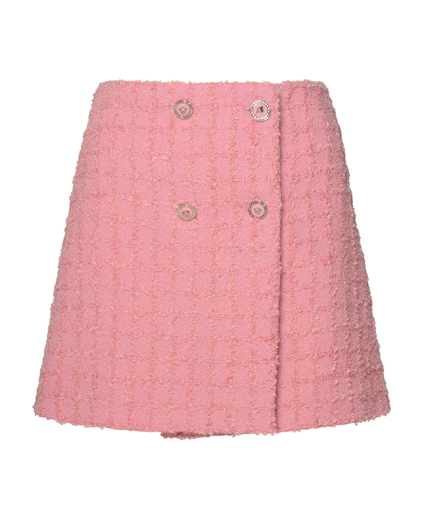 Versace Wool Tweed Mini Skirt - Rose
