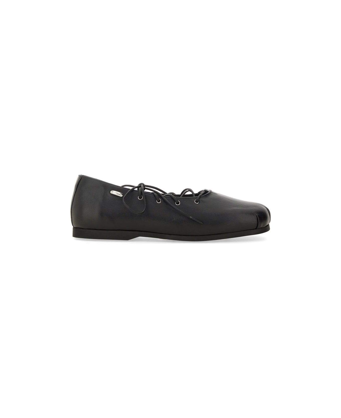 Our Legacy Ballerina Slip In With Laces - BLACK フラットシューズ