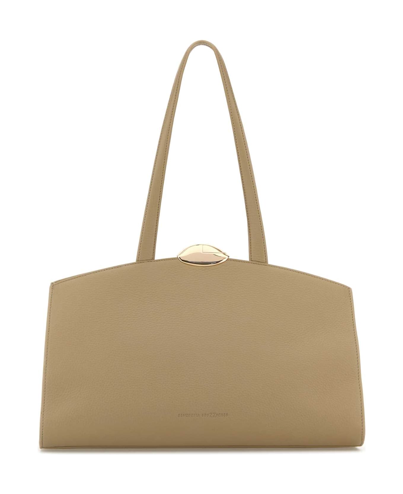 Benedetta Bruzziches Beige Leather Serena Shopping Bag - INCENSE