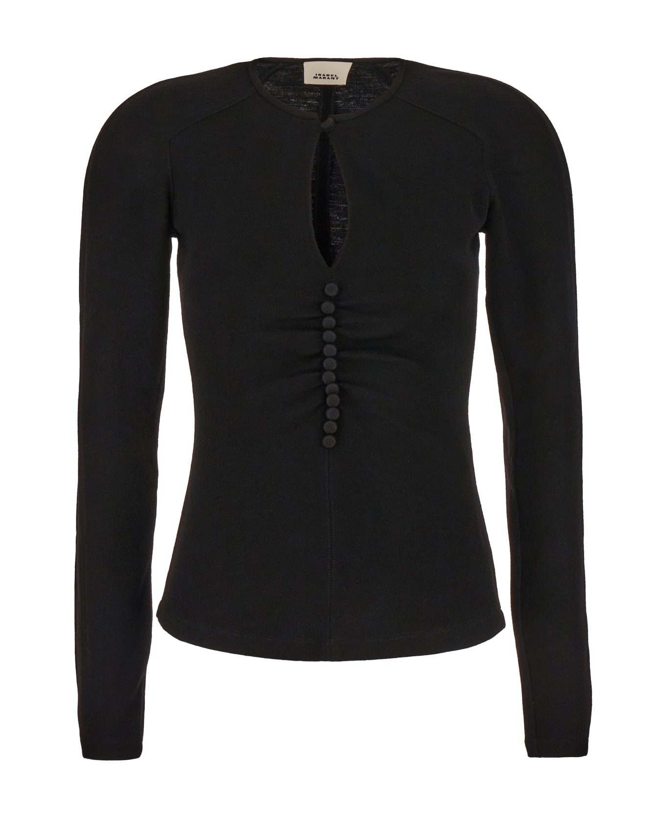 Isabel Marant Black Viscose Blend Top - 01BK