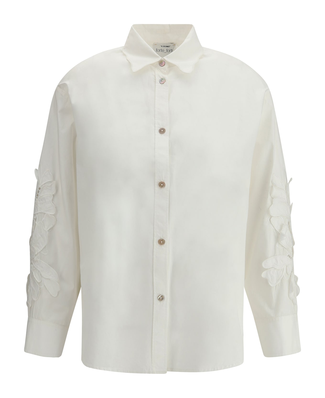 Forte_Forte Shirt With Embroidery - Bianco