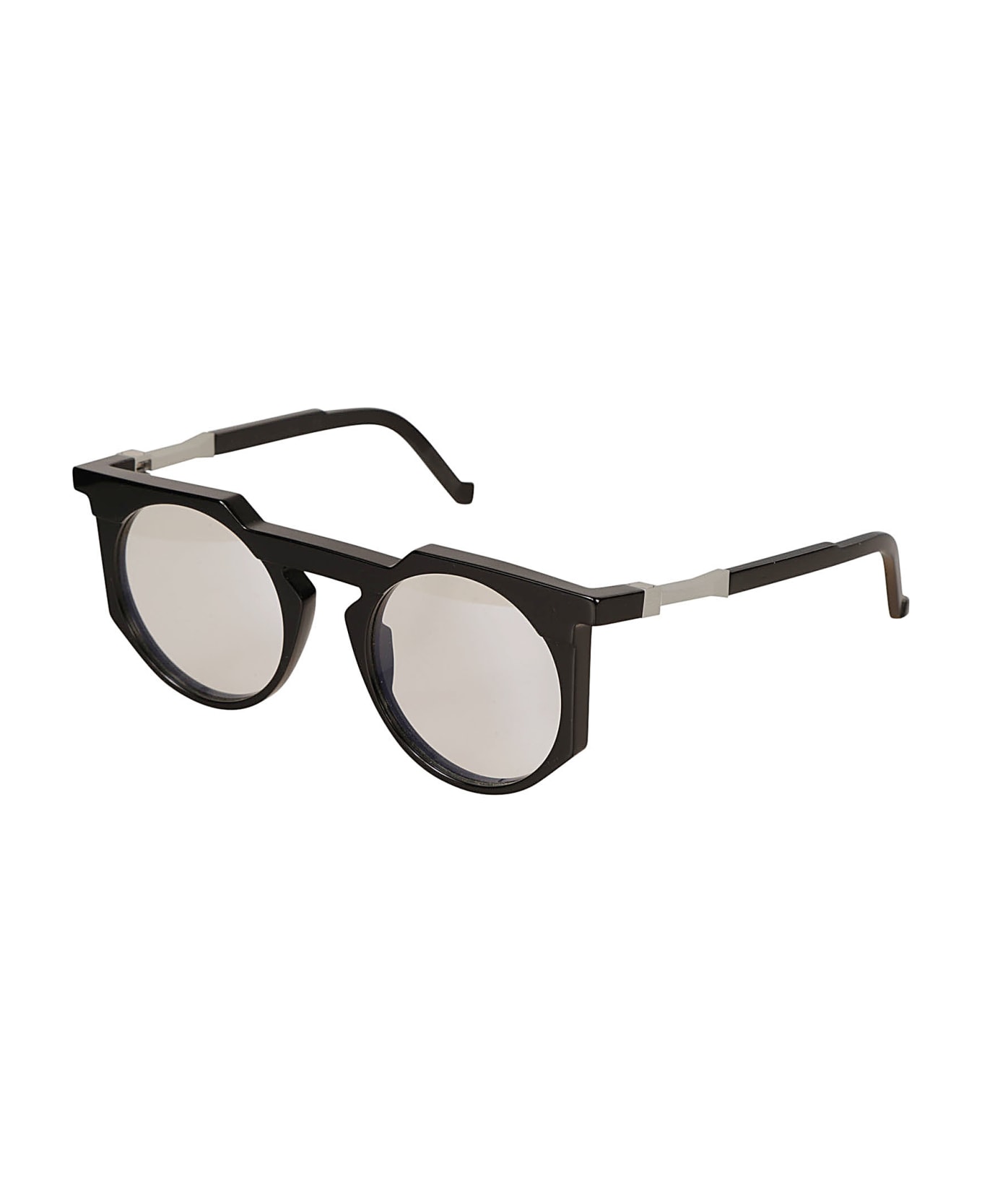 VAVA Clear Lens Round Frame Glasses Glasses - Black アイウェア