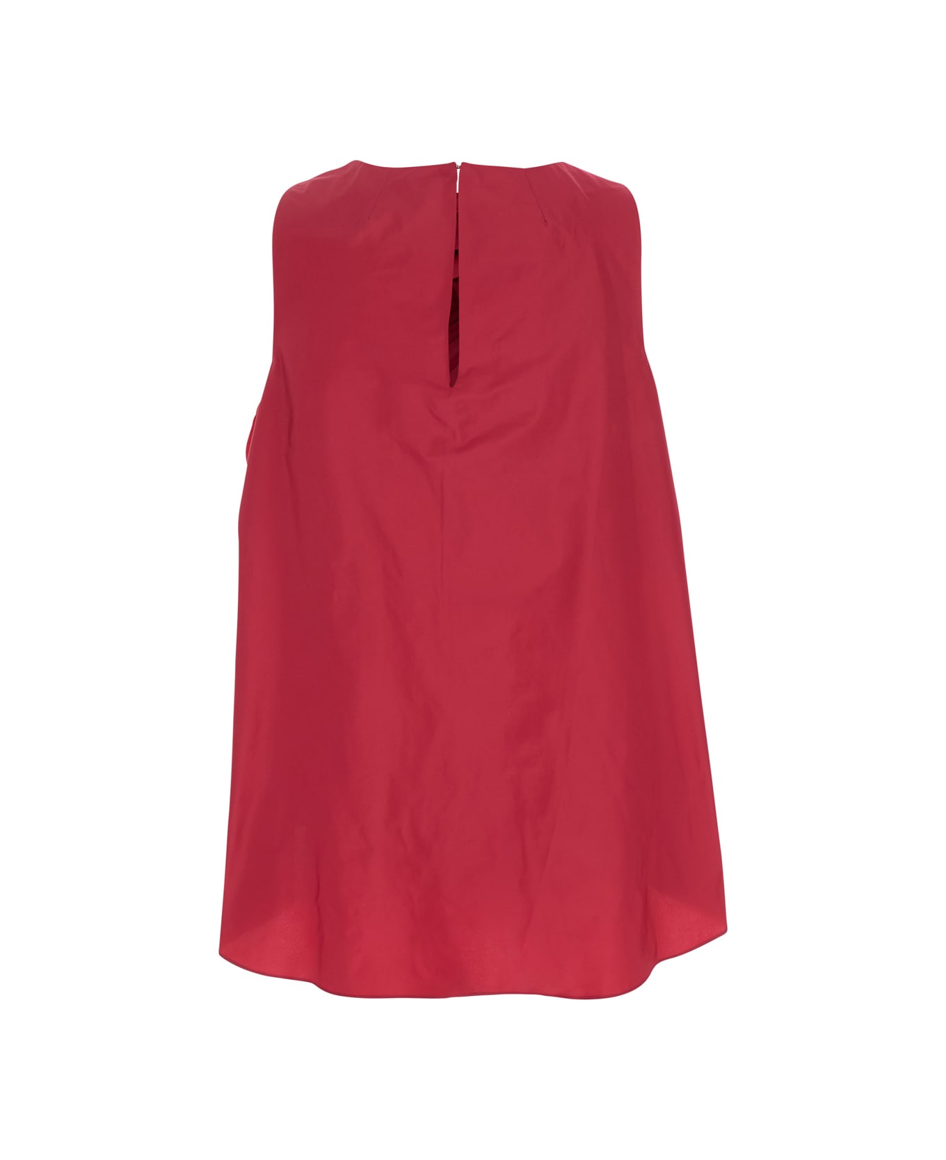 Parosh Bordeaux Blouse With Ruffles On The Front In Tech Fabric Women - Bordeaux