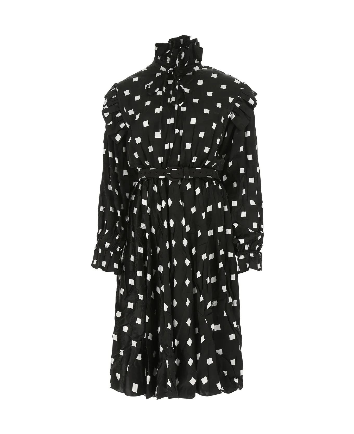 Balenciaga Embroidered Satin Dress - 1070