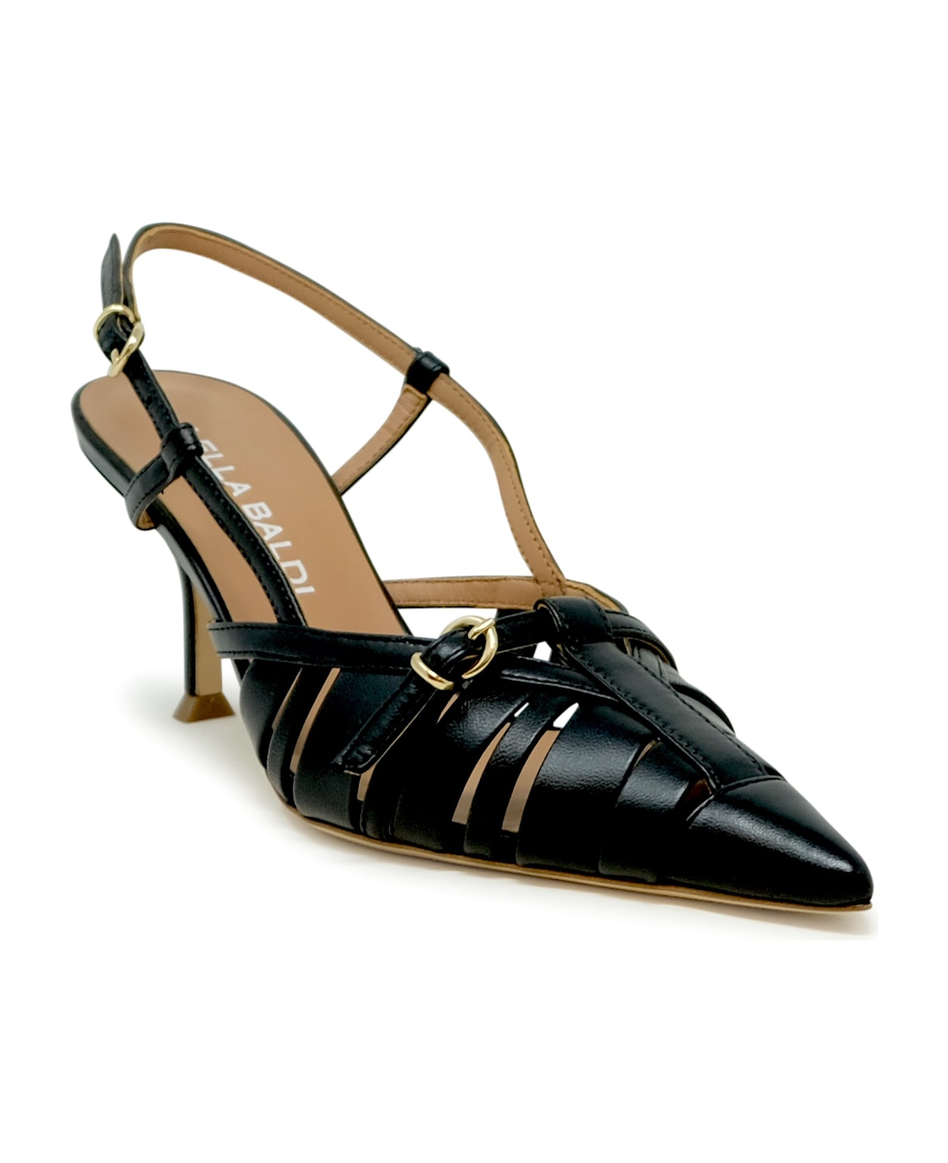 Lella Baldi Leather Sandals - BLACK