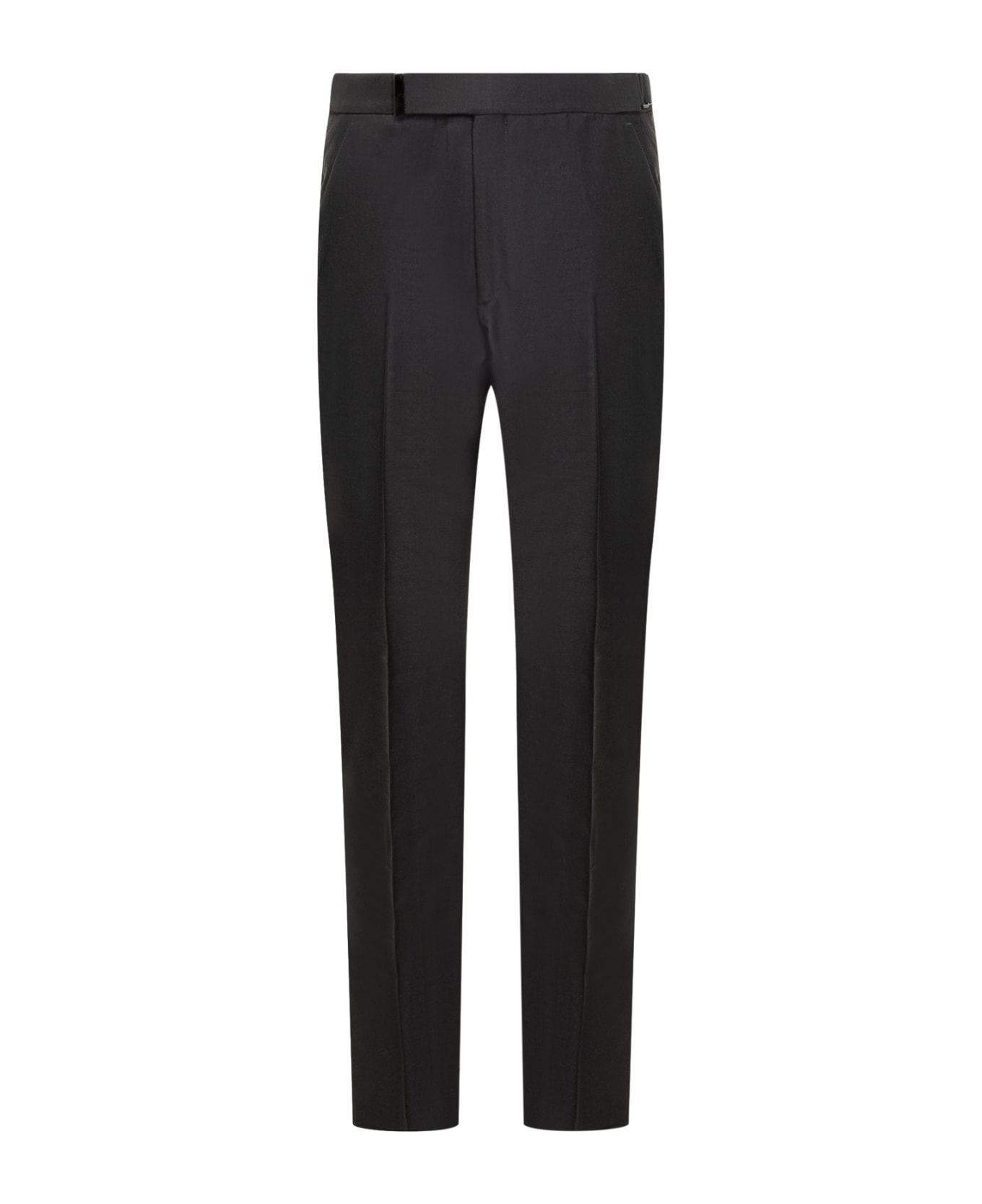 Tom Ford Wool And Silk Pants - BLACK